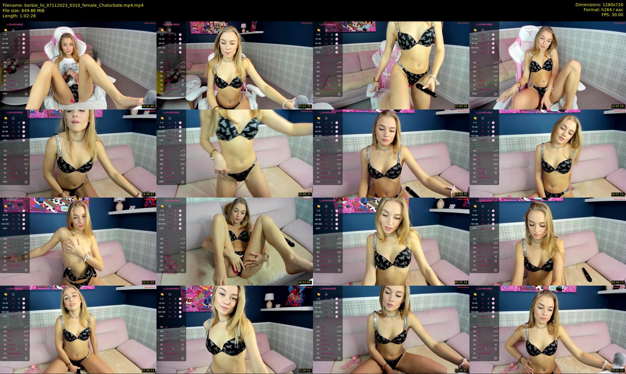 barbie_lis — 63 minute Chaturbate female cam show recording, 720p, Nov 7, 2023