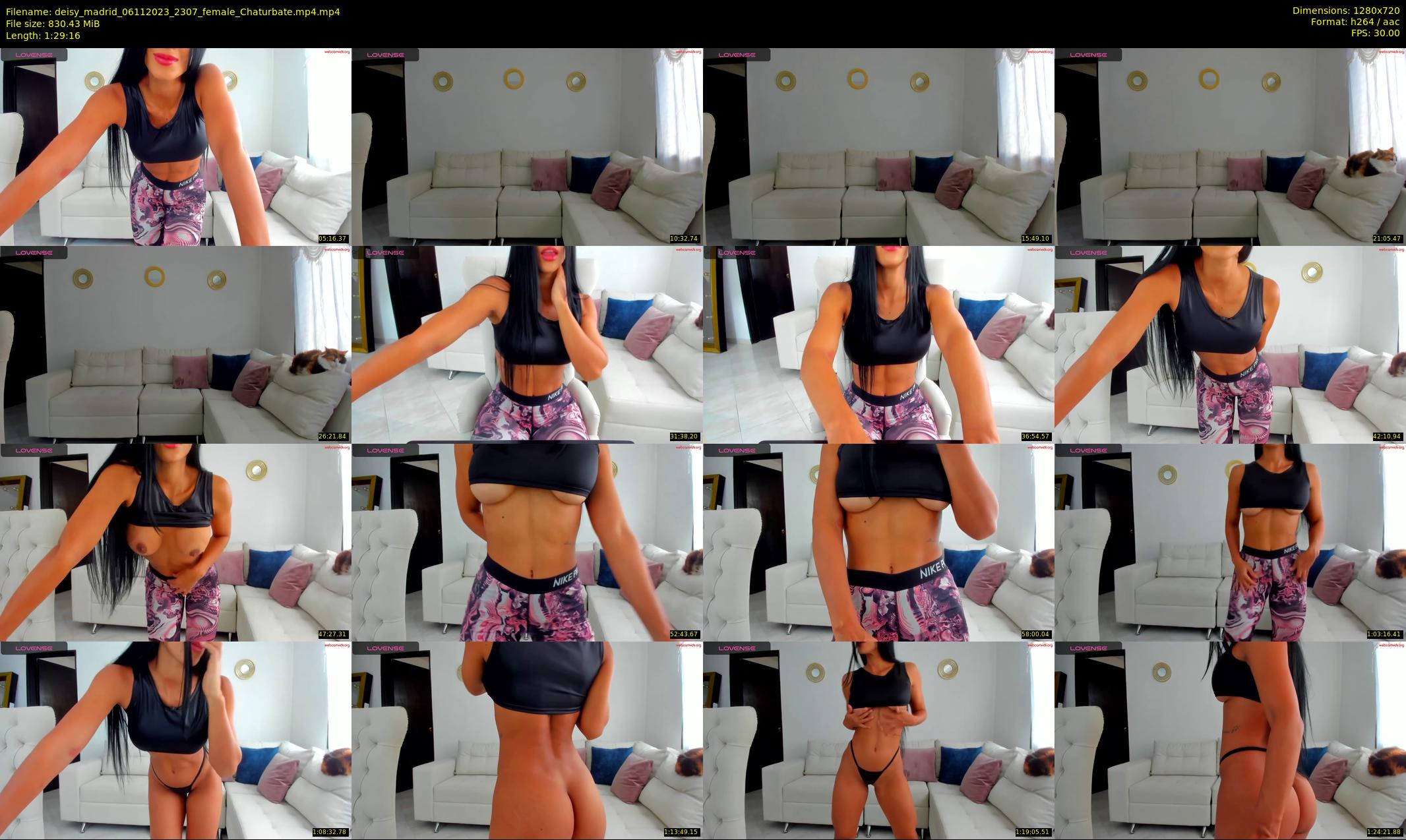 deisy_madrid — 90 minute Chaturbate female cam show recording, 720p, Nov 6, 2023