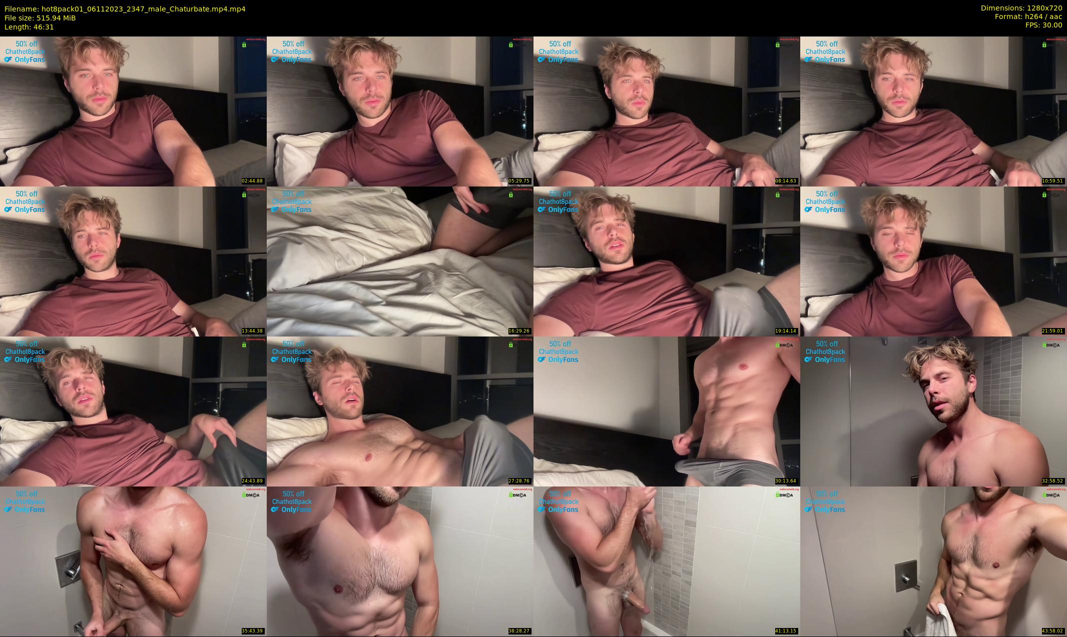hot8pack01 — 47 minute Chaturbate male cam show recording, 720p, Nov 6, 2023