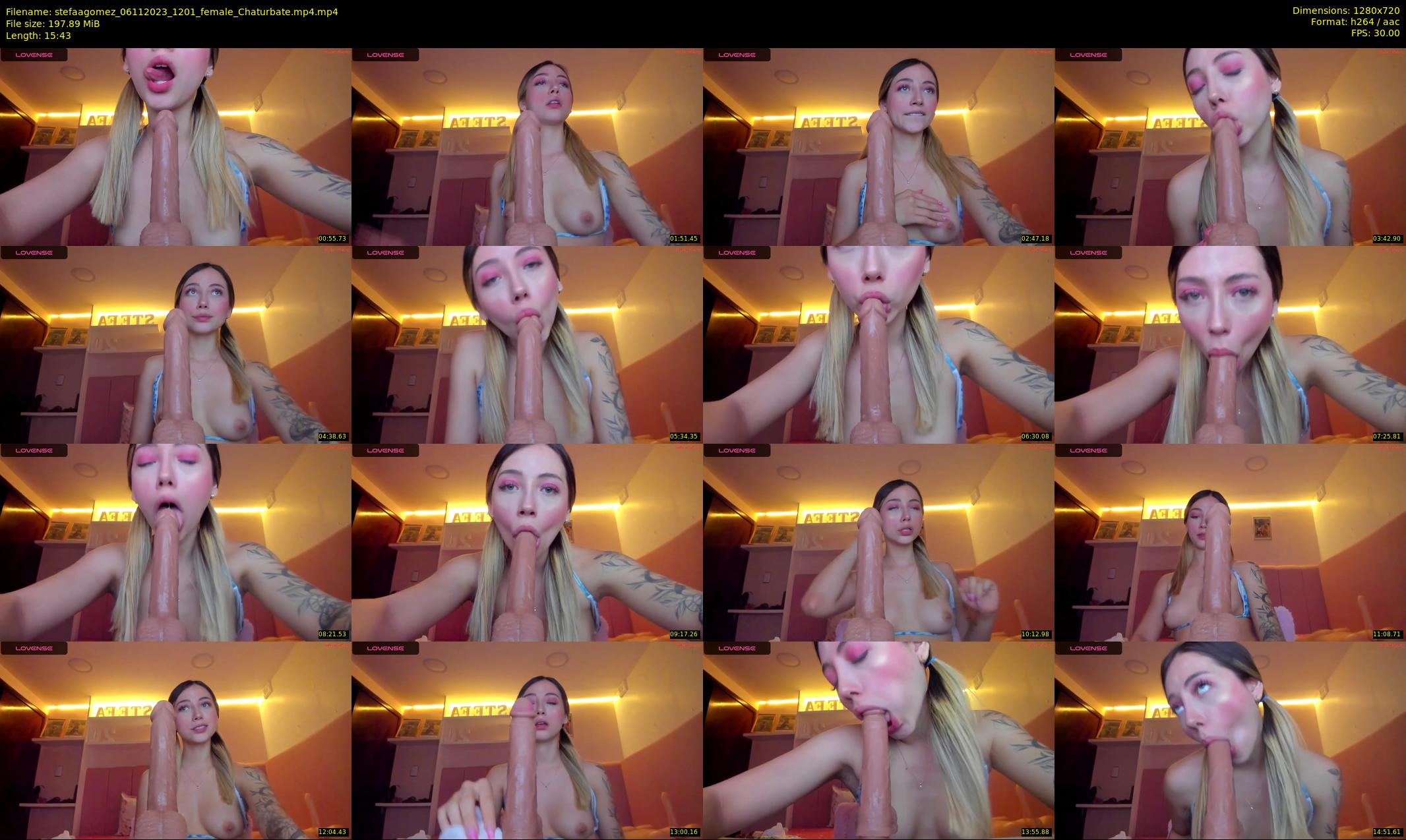 stefaagomez — 16 minute Chaturbate female cam show recording, 720p, Nov 6, 2023