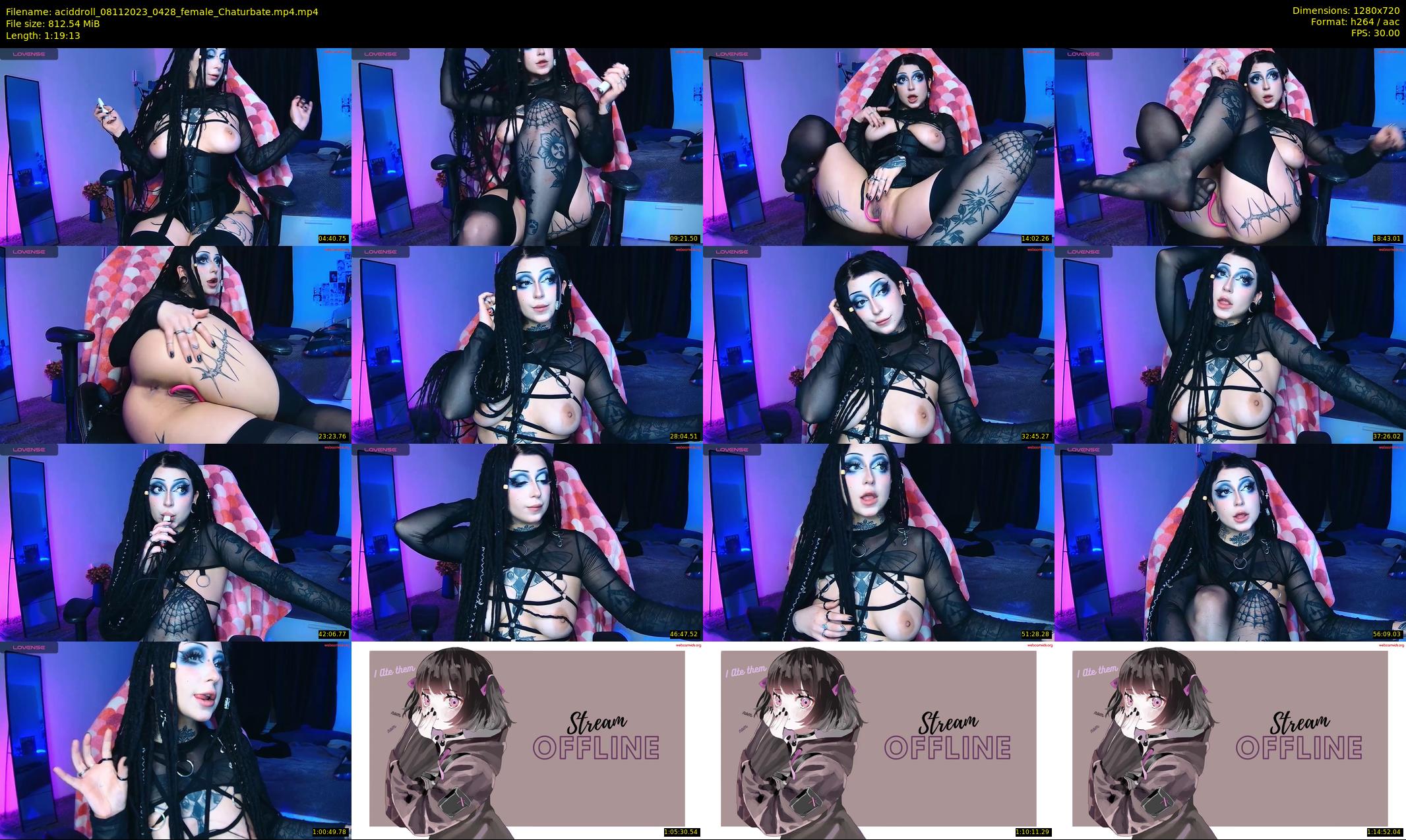 aciddroll — 80 minute Chaturbate female cam show recording, 720p, Nov 8, 2023