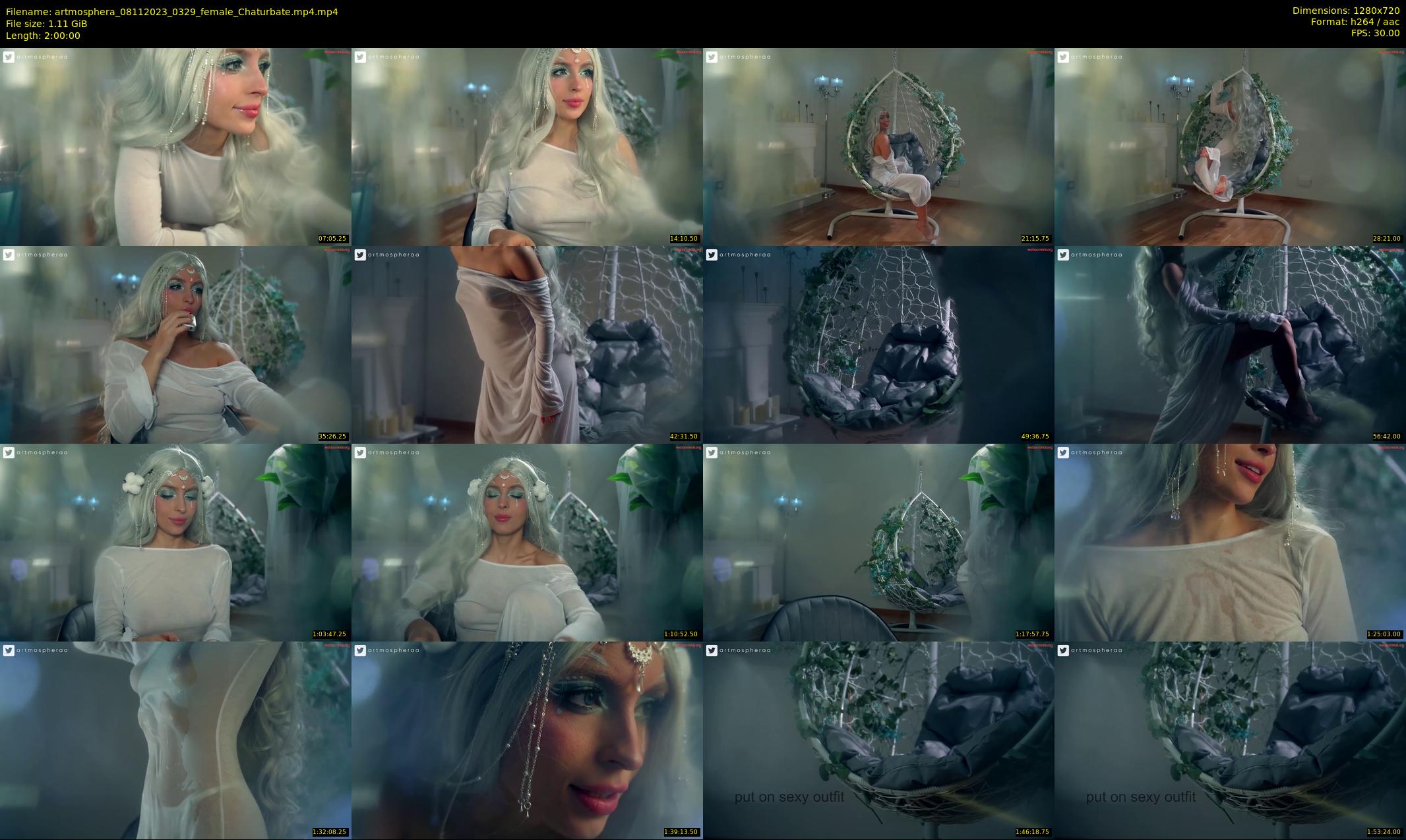 artmosphera — 120 minute Chaturbate female cam show recording, 720p, Nov 8, 2023