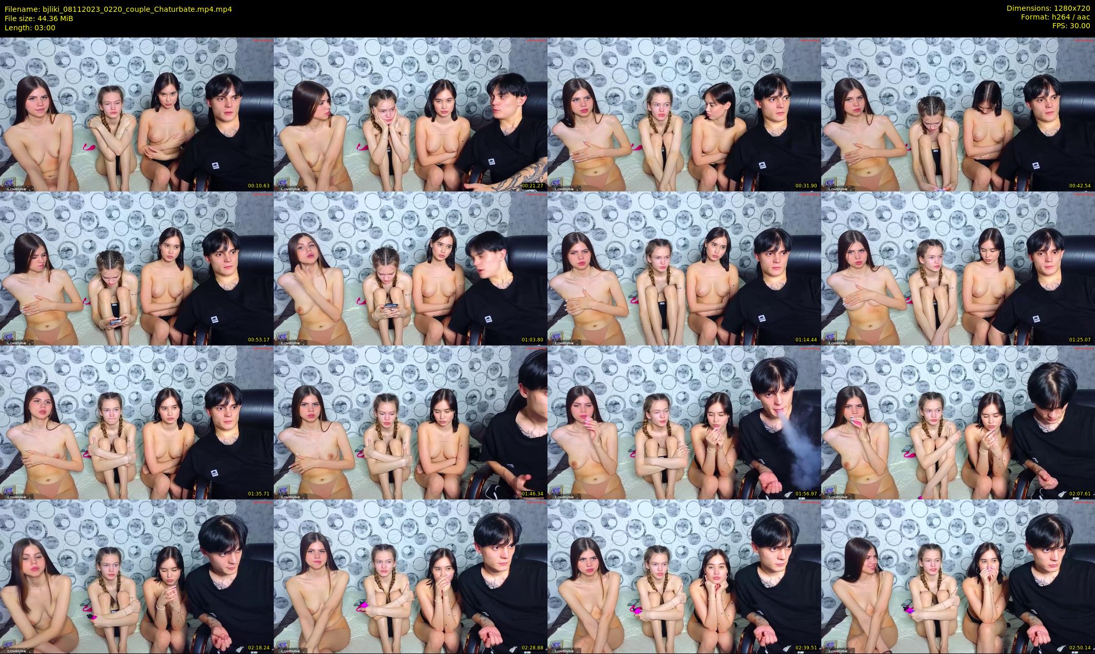 bjliki — 3 minute Chaturbate couple cam show recording, 720p, Nov 8, 2023