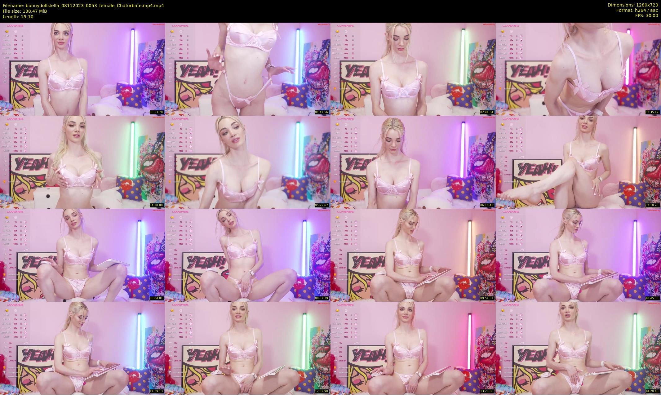 bunnydollstella — 16 minute Chaturbate female cam show recording, 720p, Nov 8, 2023