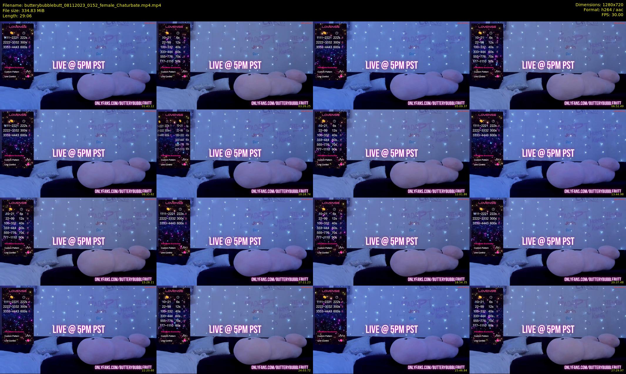 butterybubblebutt — 30 minute Chaturbate couple cam show recording, 720p, Nov 8, 2023