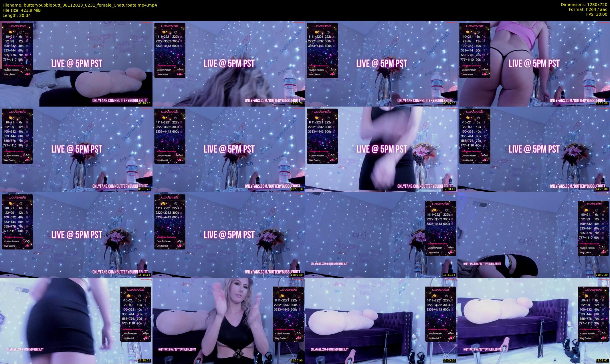 butterybubblebutt — 31 minute Chaturbate couple cam show recording, 720p, Nov 8, 2023