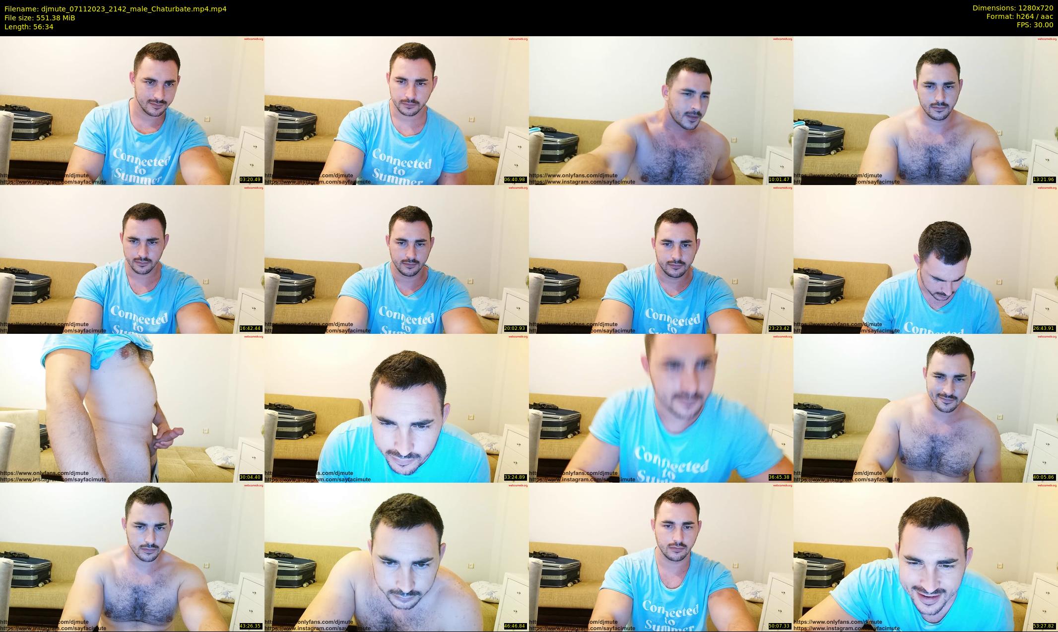 djmute — 57 minute Chaturbate male cam show recording, 720p, Nov 7, 2023