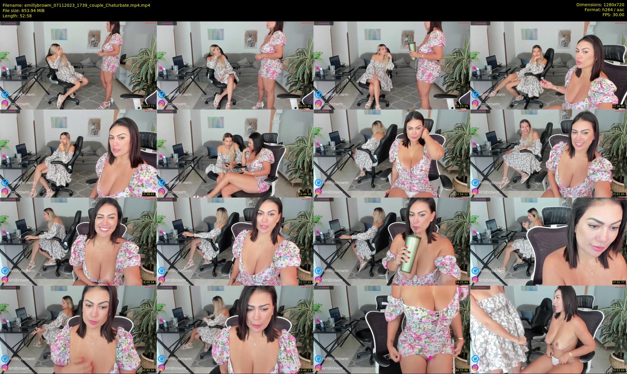 emillybrowm — 53 minute Chaturbate couple cam show recording, 720p, Nov 7, 2023