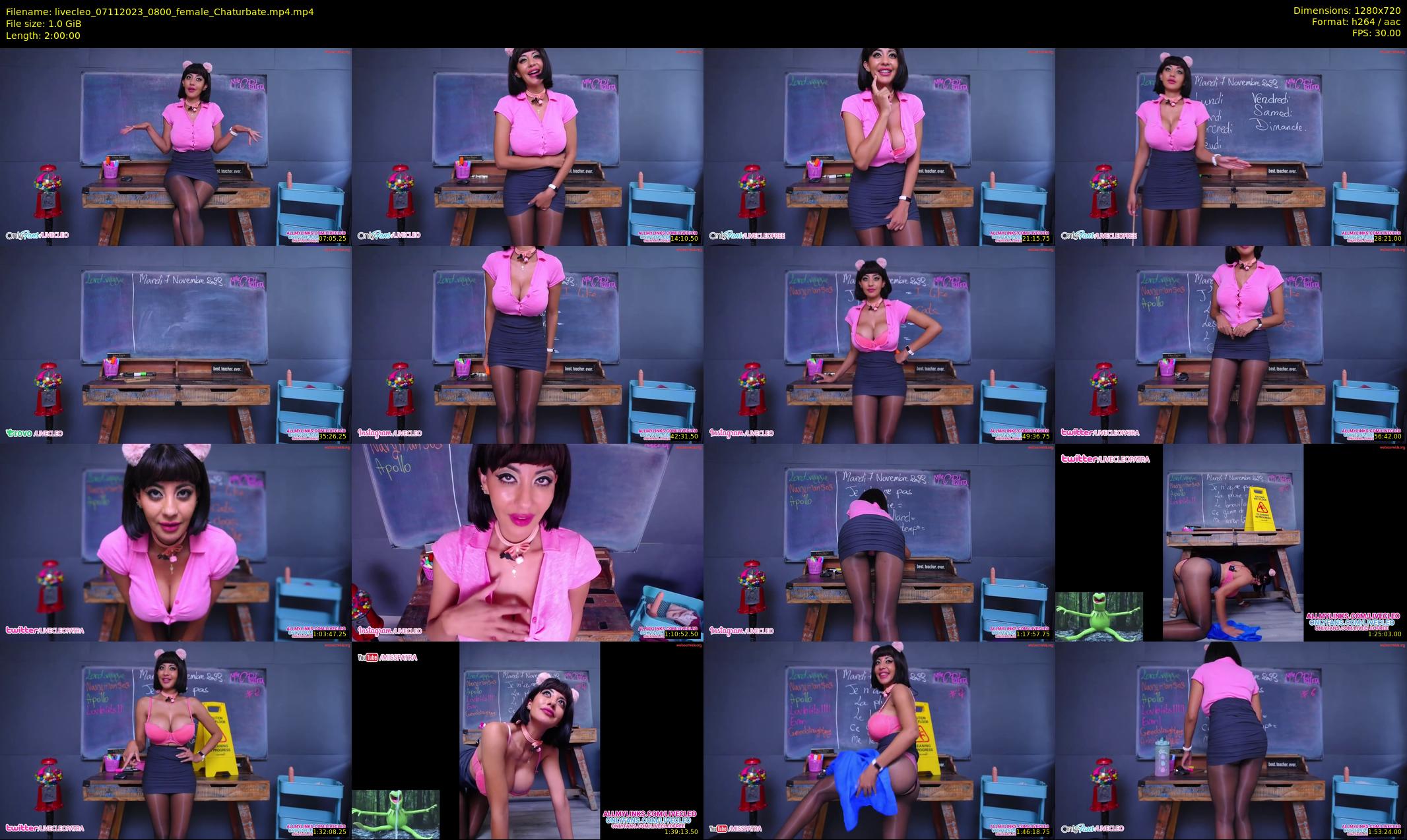 livecleo — 120 minute Chaturbate female cam show recording, 720p, Nov 7, 2023