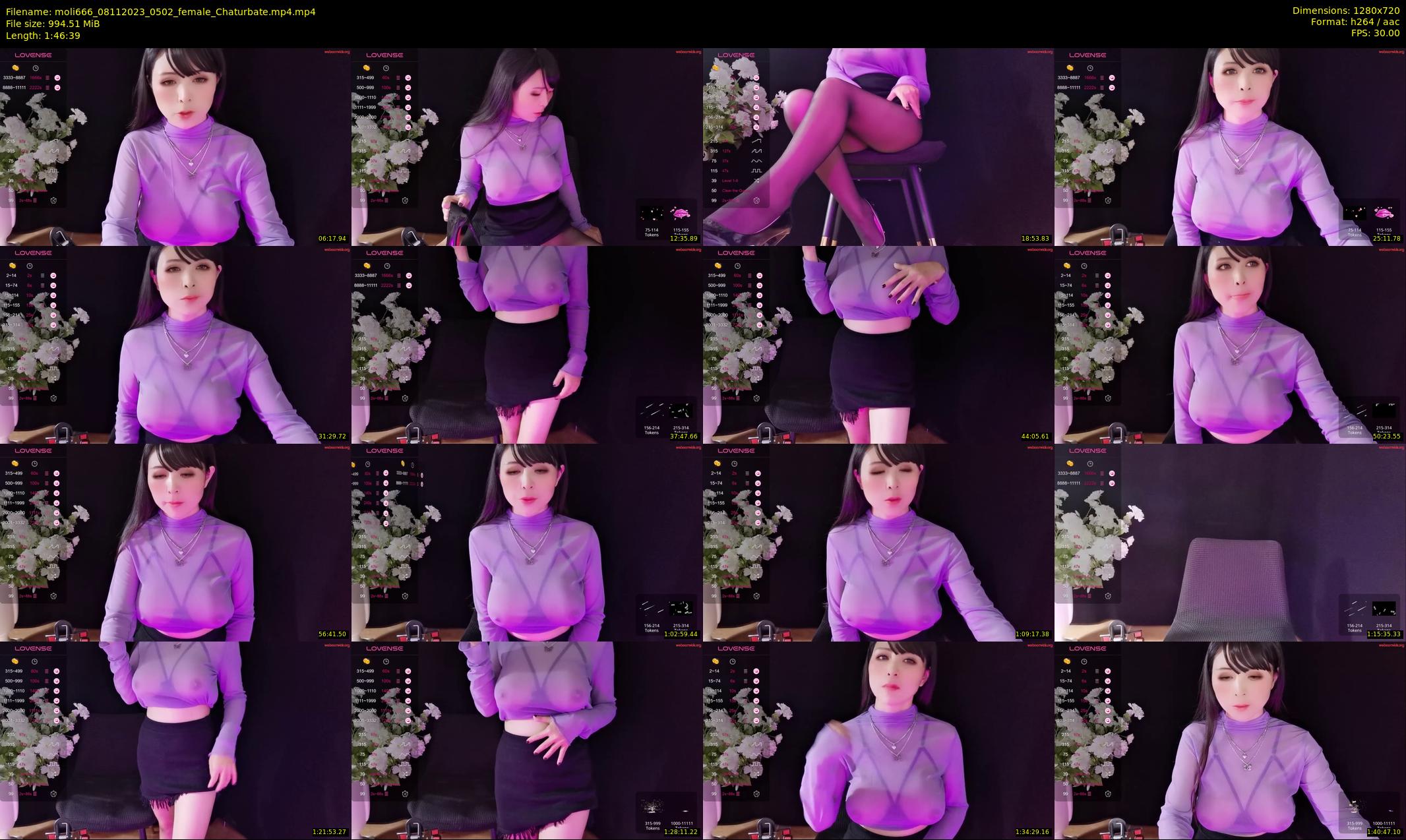 moli666 — 107 minute Chaturbate female cam show recording, 720p, Nov 8, 2023