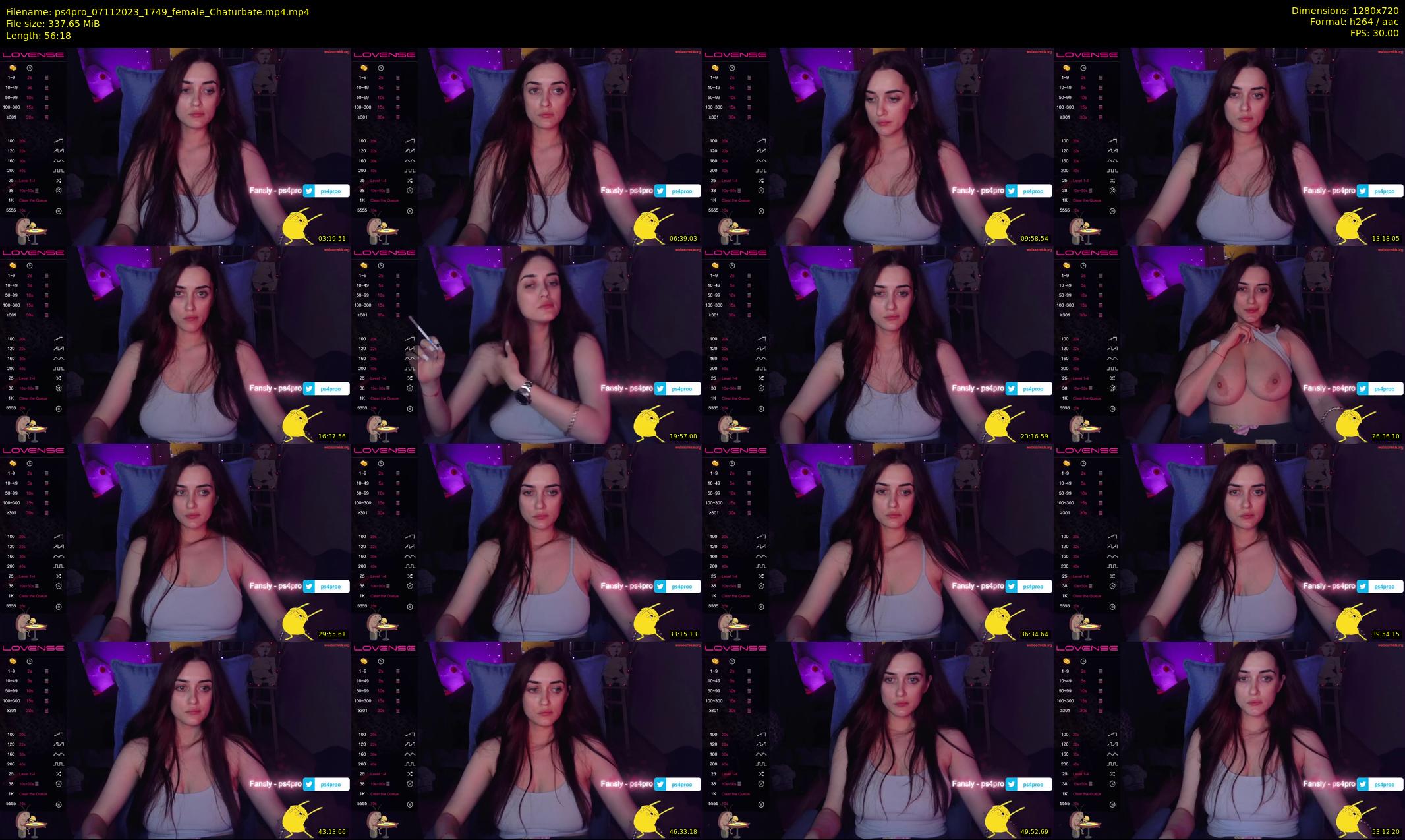 ps4pro — 57 minute Chaturbate female cam show recording, 720p, Nov 7, 2023