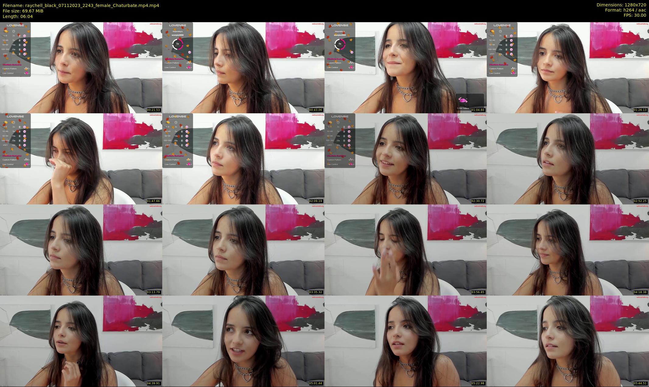 raychell_black — 7 minute Chaturbate female cam show recording, 720p, Nov 7, 2023