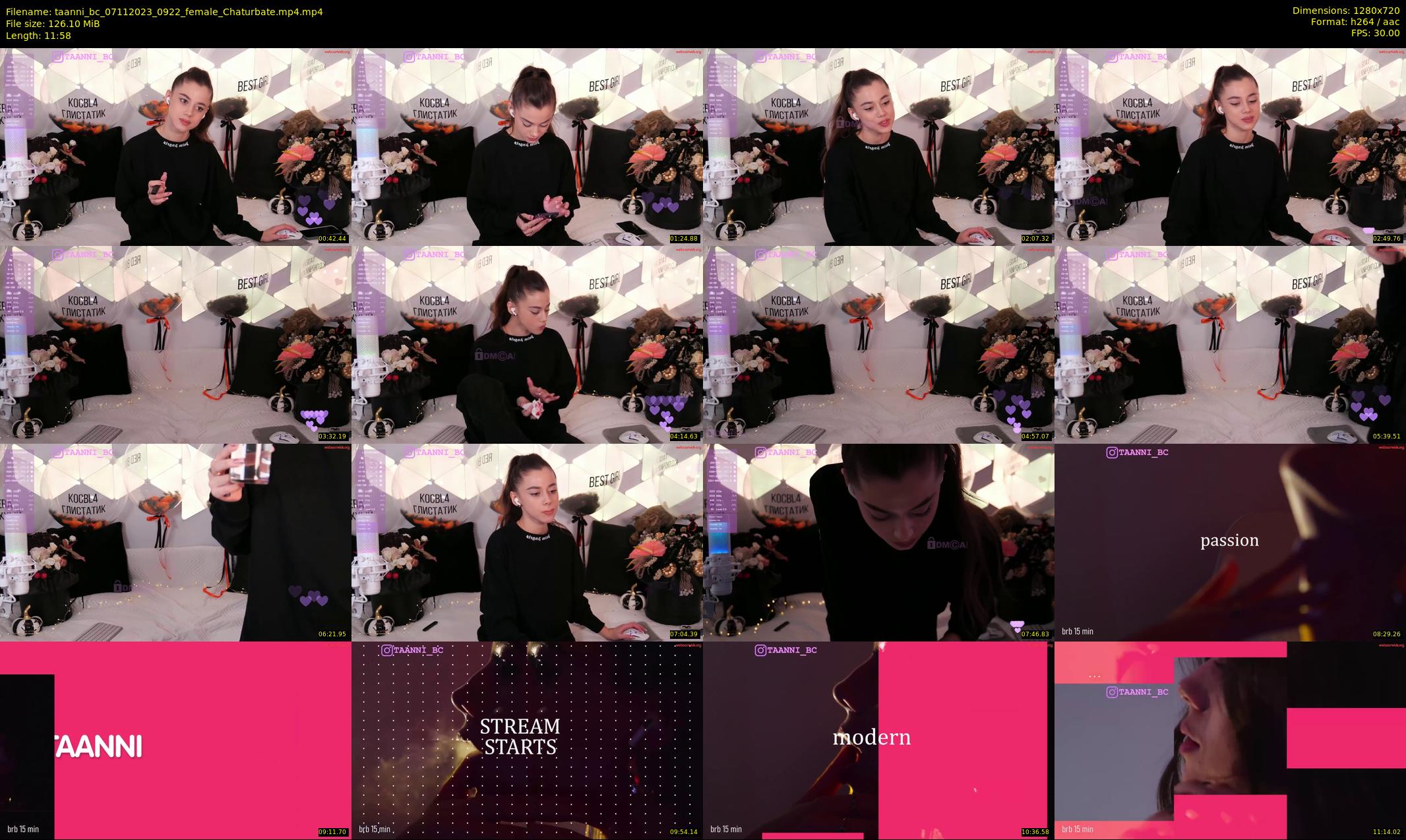taanni_bc — 12 minute Chaturbate female cam show recording, 720p, Nov 7, 2023