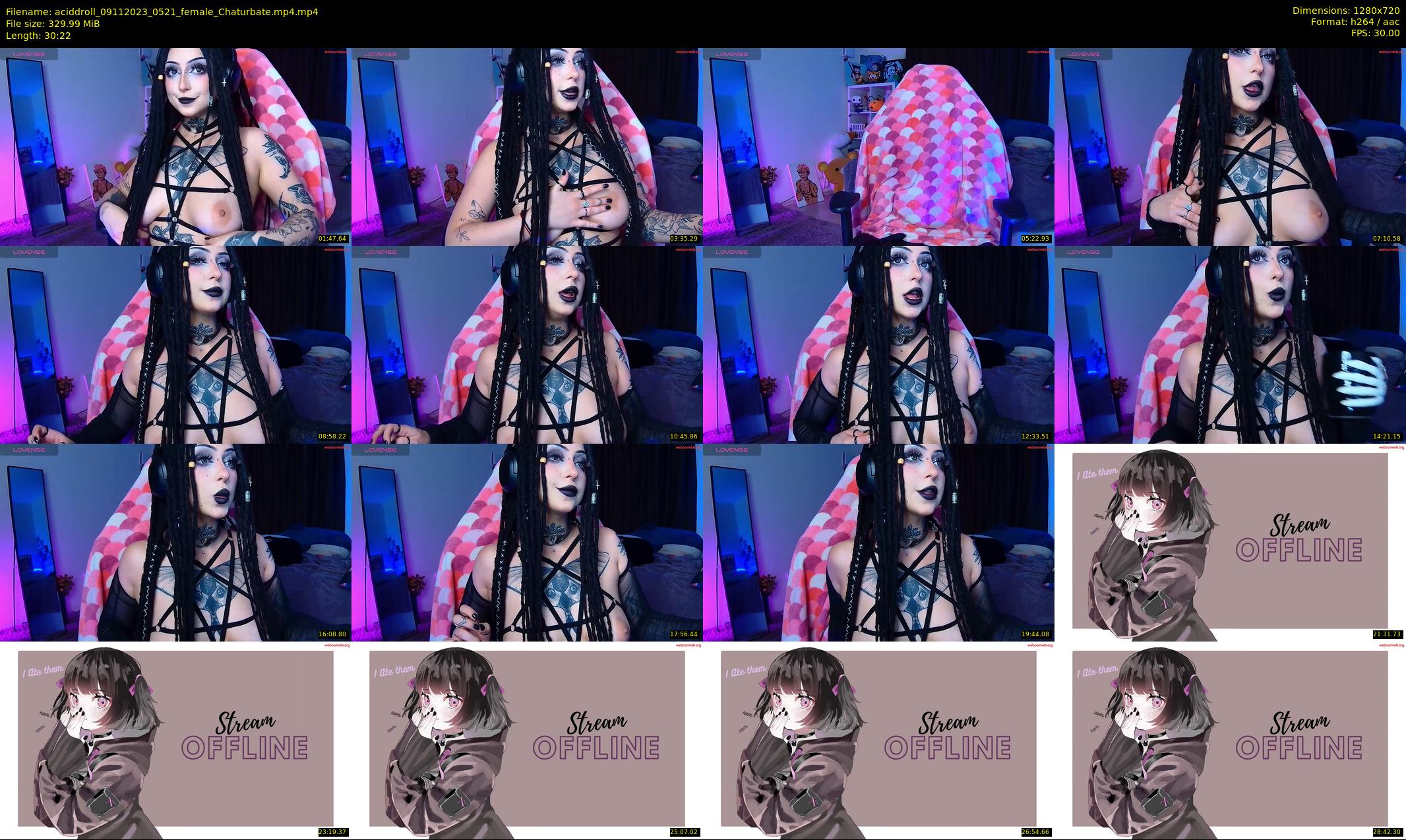 aciddroll — 31 minute Chaturbate female cam show recording, 720p, Nov 9, 2023