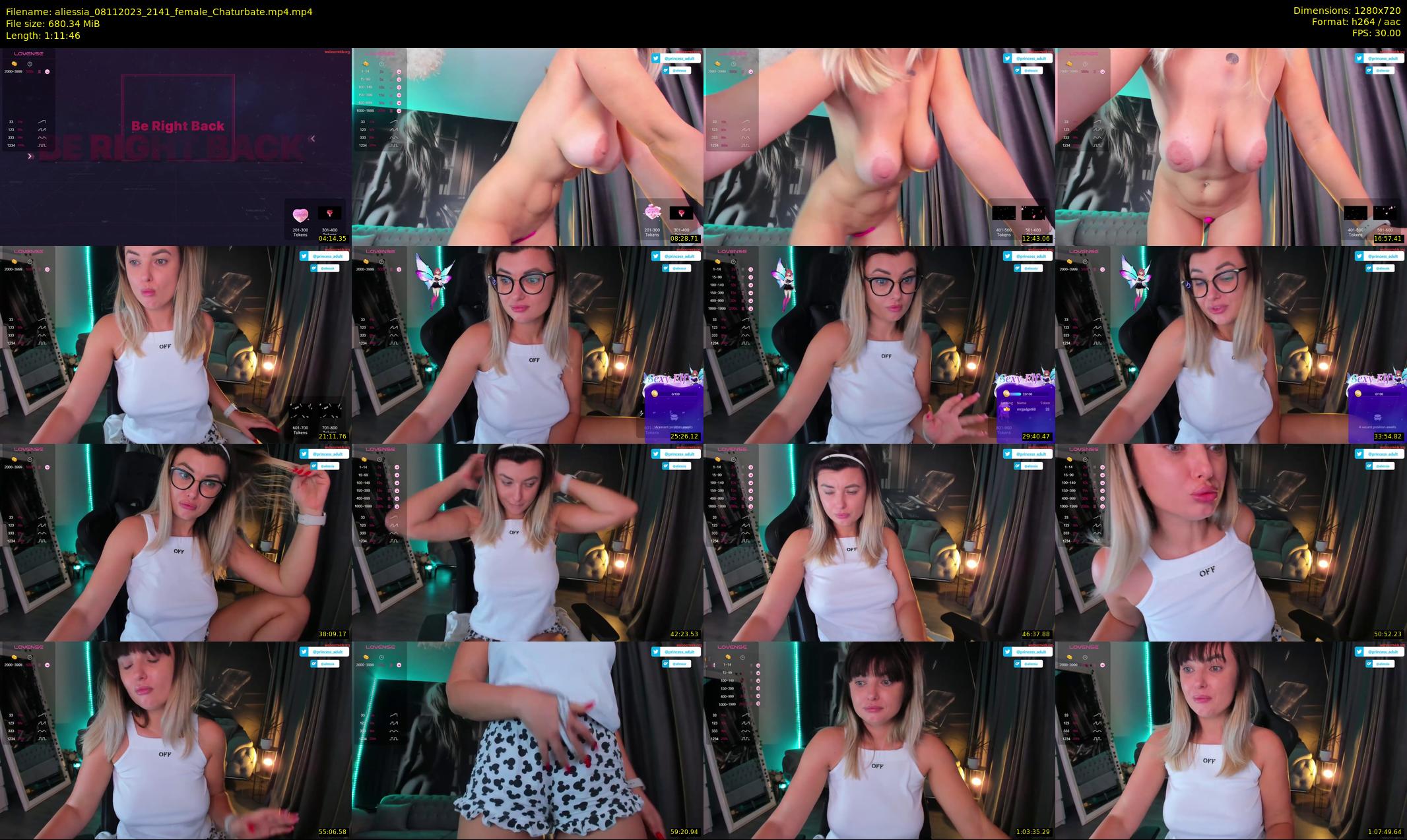 aliessia — 72 minute Chaturbate female cam show recording, 720p, Nov 8, 2023