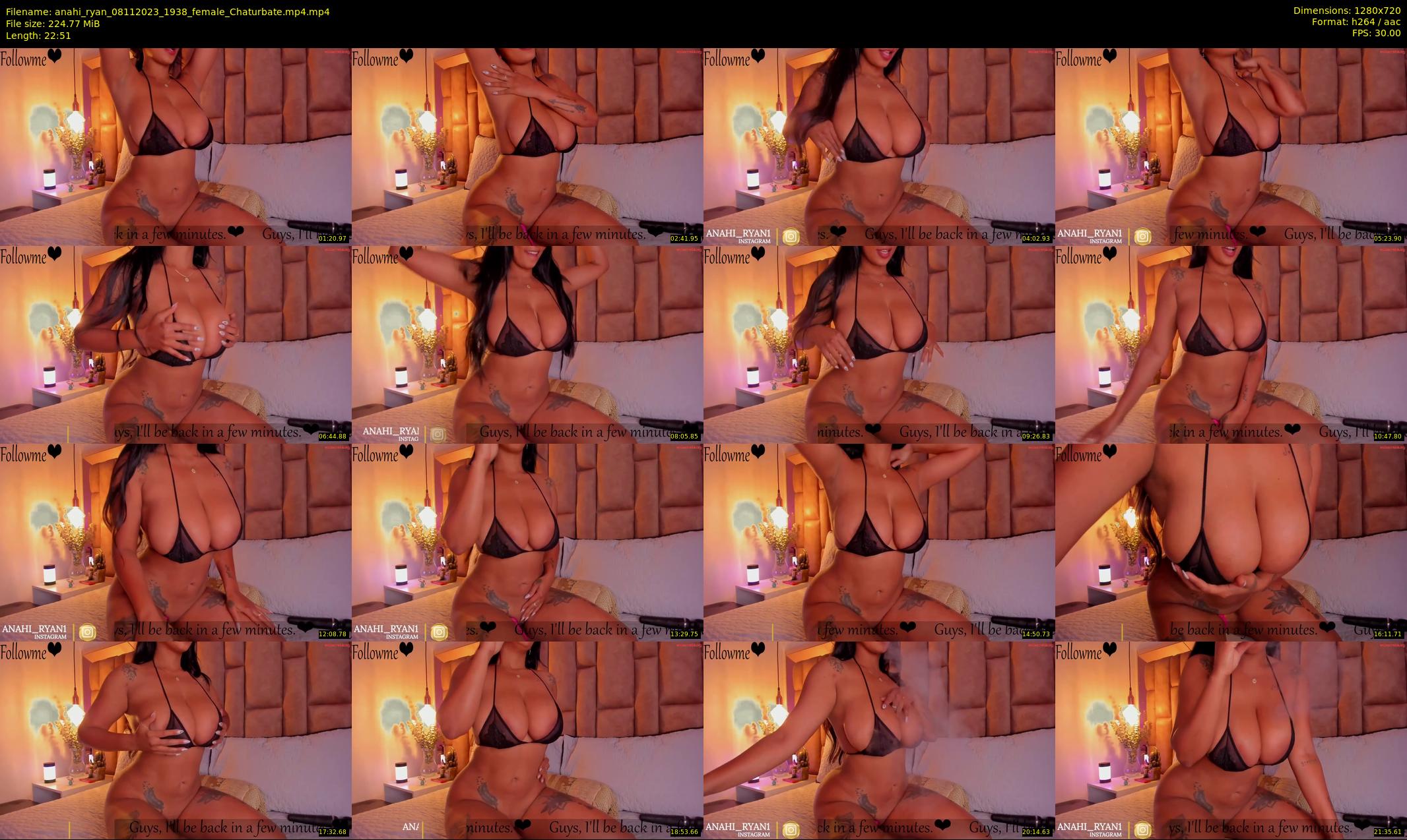 anahi_ryan — 23 minute Chaturbate female cam show recording, 720p, Nov 8, 2023