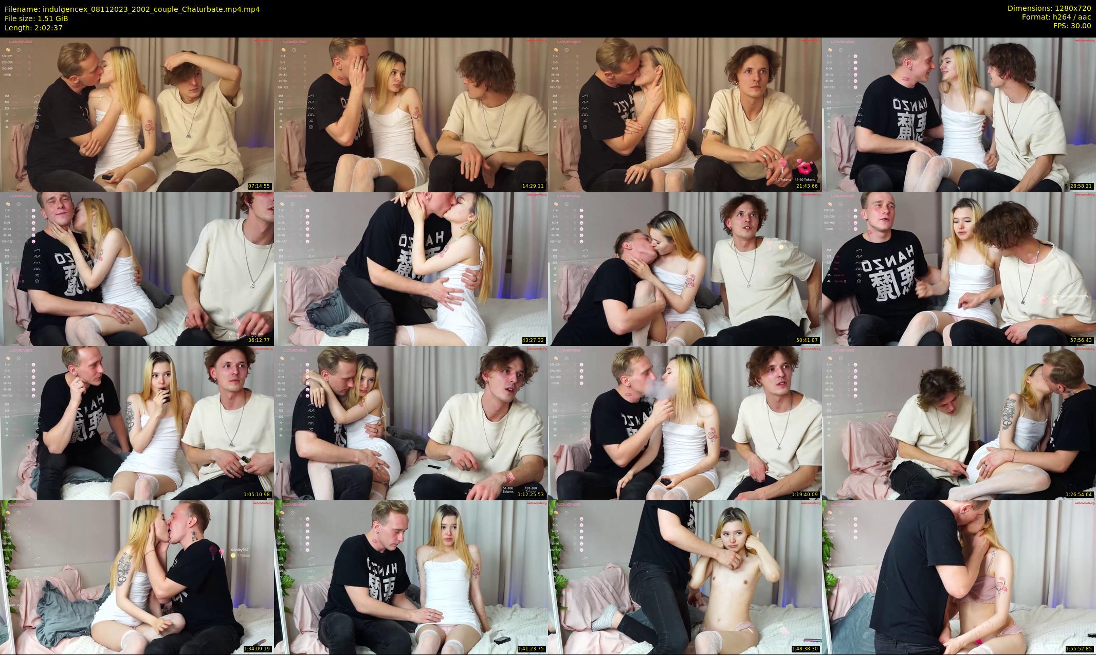 indulgencex — 123 minute Chaturbate couple cam show recording, 720p, Nov 8, 2023