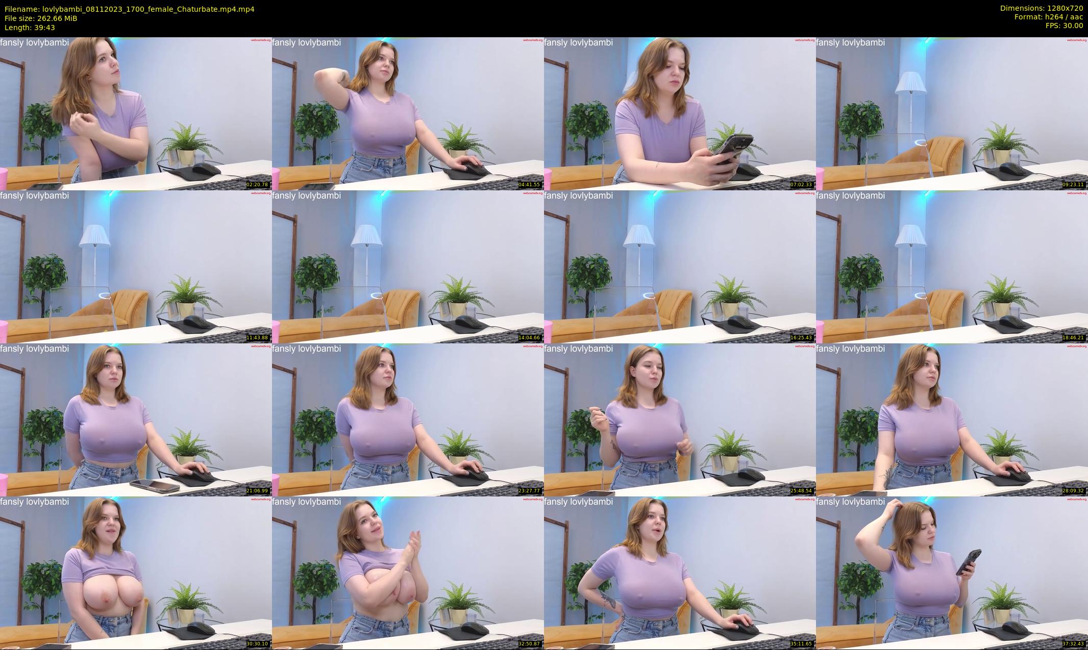 lovlybambi — 40 minute Chaturbate female cam show recording, 720p, Nov 8, 2023