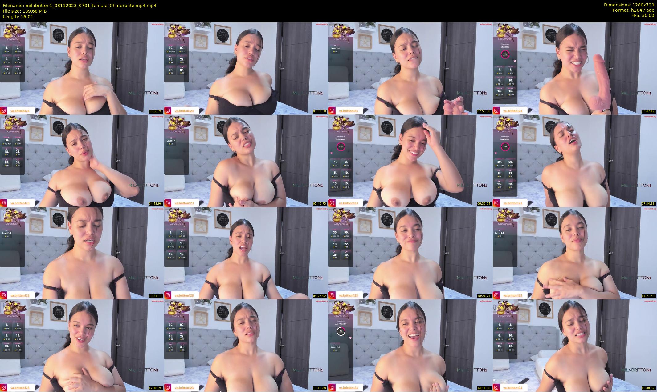 milabritton1 — 17 minute Chaturbate female cam show recording, 720p, Nov 8, 2023