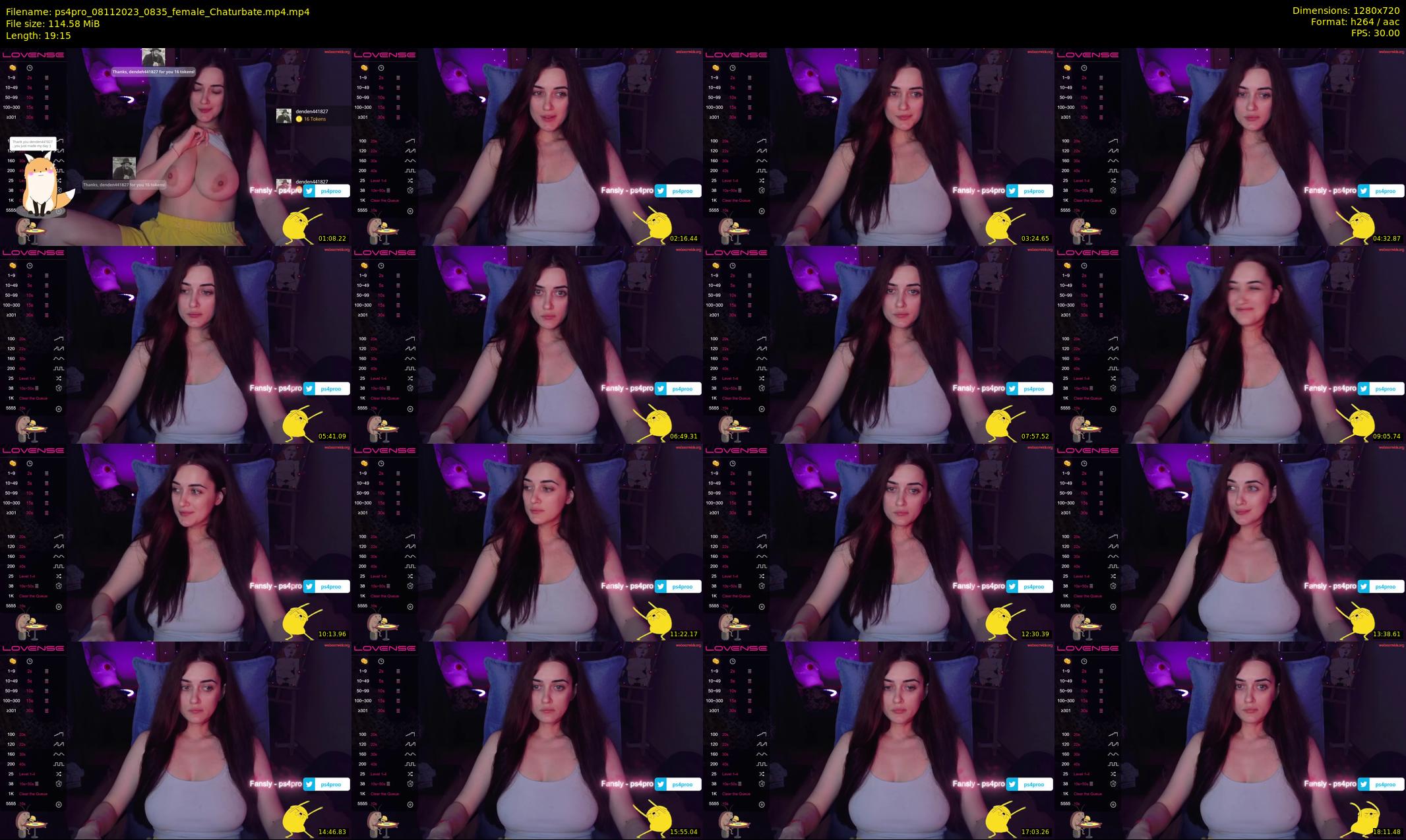 ps4pro — 20 minute Chaturbate female cam show recording, 720p, Nov 8, 2023