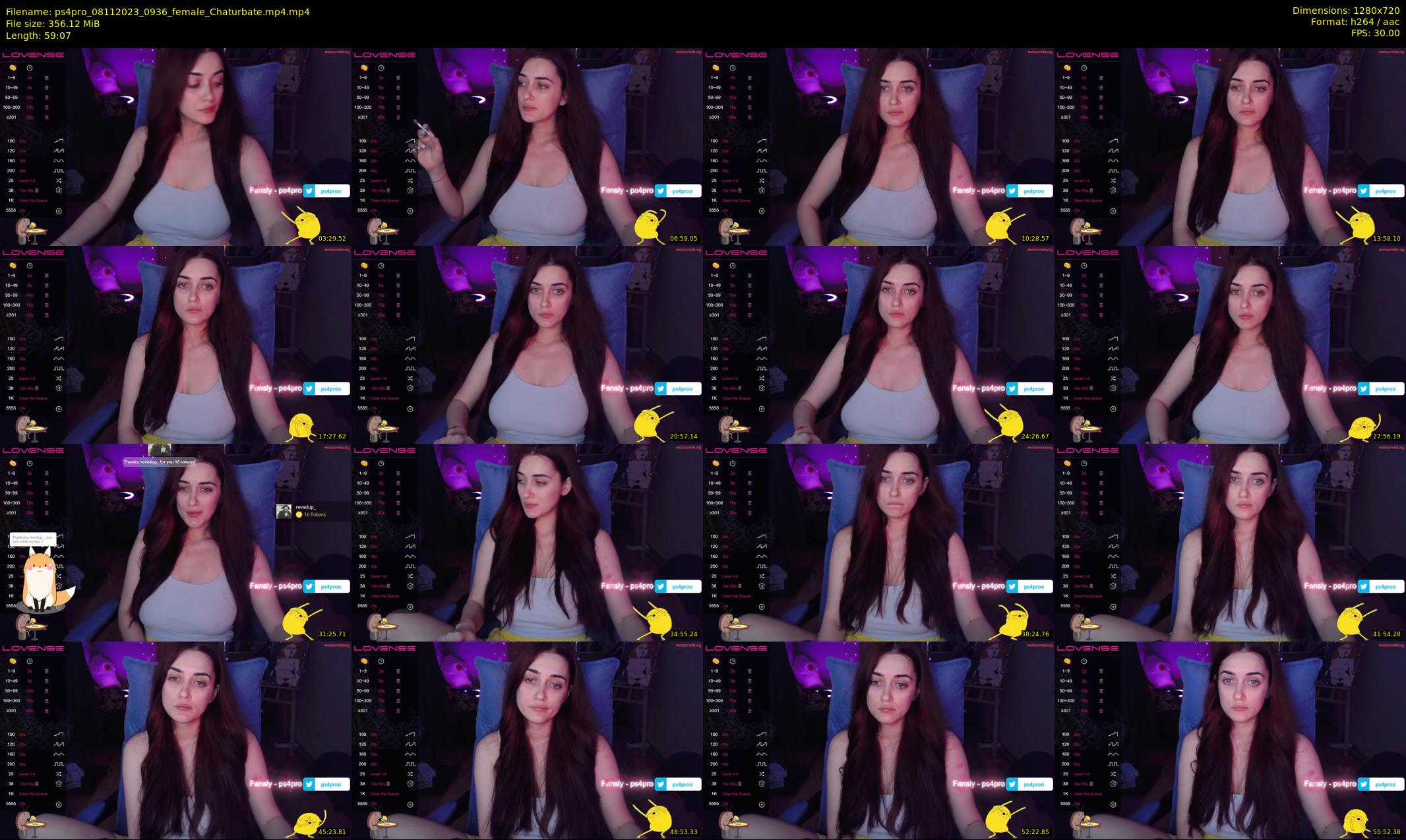 ps4pro — 60 minute Chaturbate female cam show recording, 720p, Nov 8, 2023