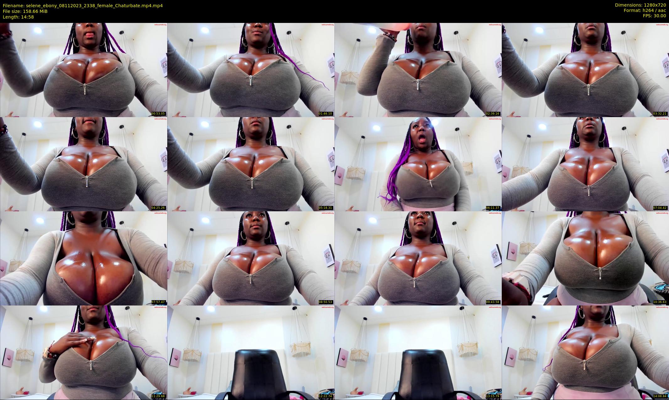 selene_ebony — 15 minute Chaturbate female cam show recording, 720p, Nov 8, 2023