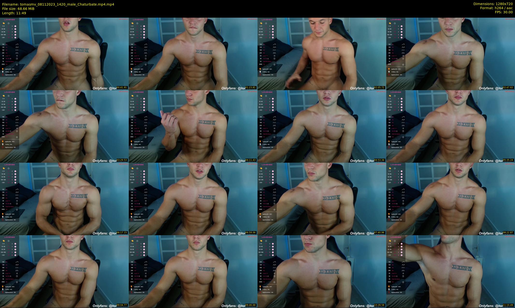 tomasmv — 12 minute Chaturbate male cam show recording, 720p, Nov 8, 2023
