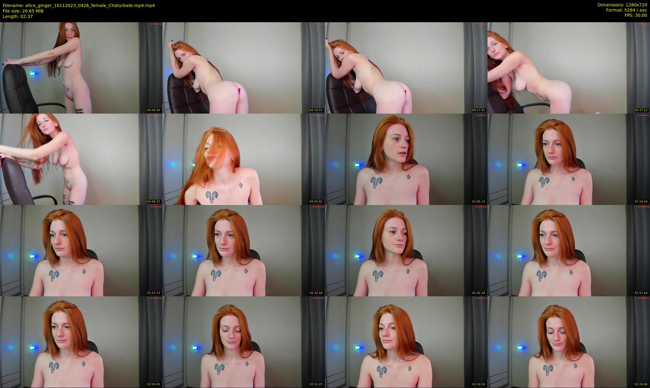 alice_ginger — 3 minute Chaturbate female cam show recording, 720p, Nov 10, 2023