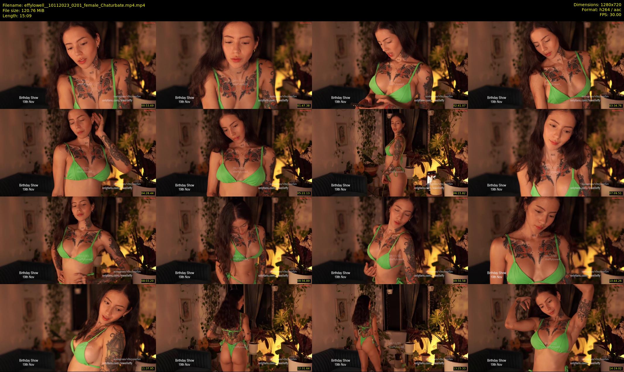 effylowell_ — 16 minute Chaturbate female cam show recording, 720p, Nov 10, 2023