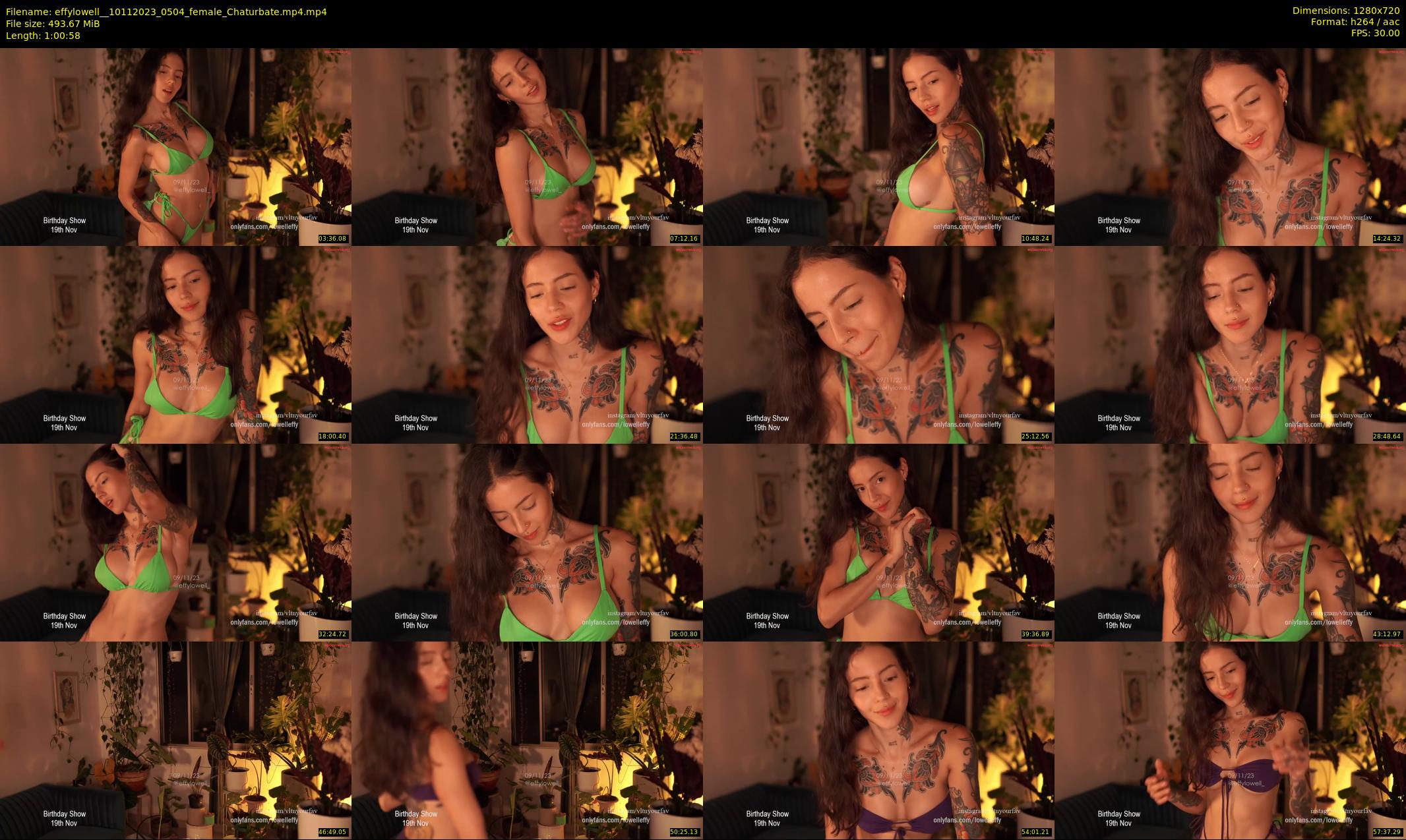 effylowell_ — 61 minute Chaturbate female cam show recording, 720p, Nov 10, 2023