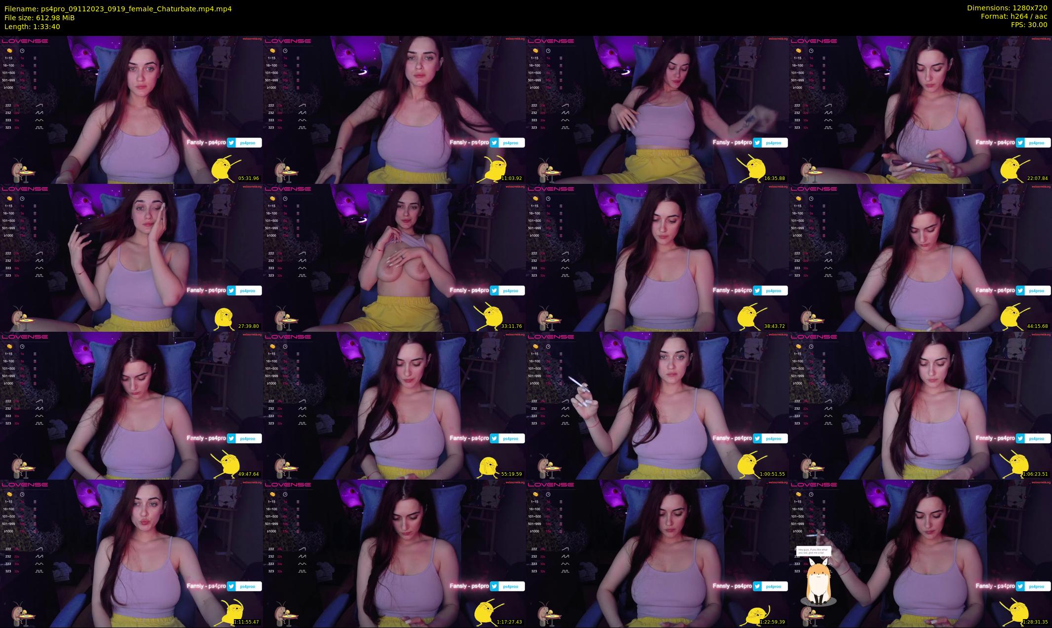 ps4pro — 94 minute Chaturbate female cam show recording, 720p, Nov 9, 2023