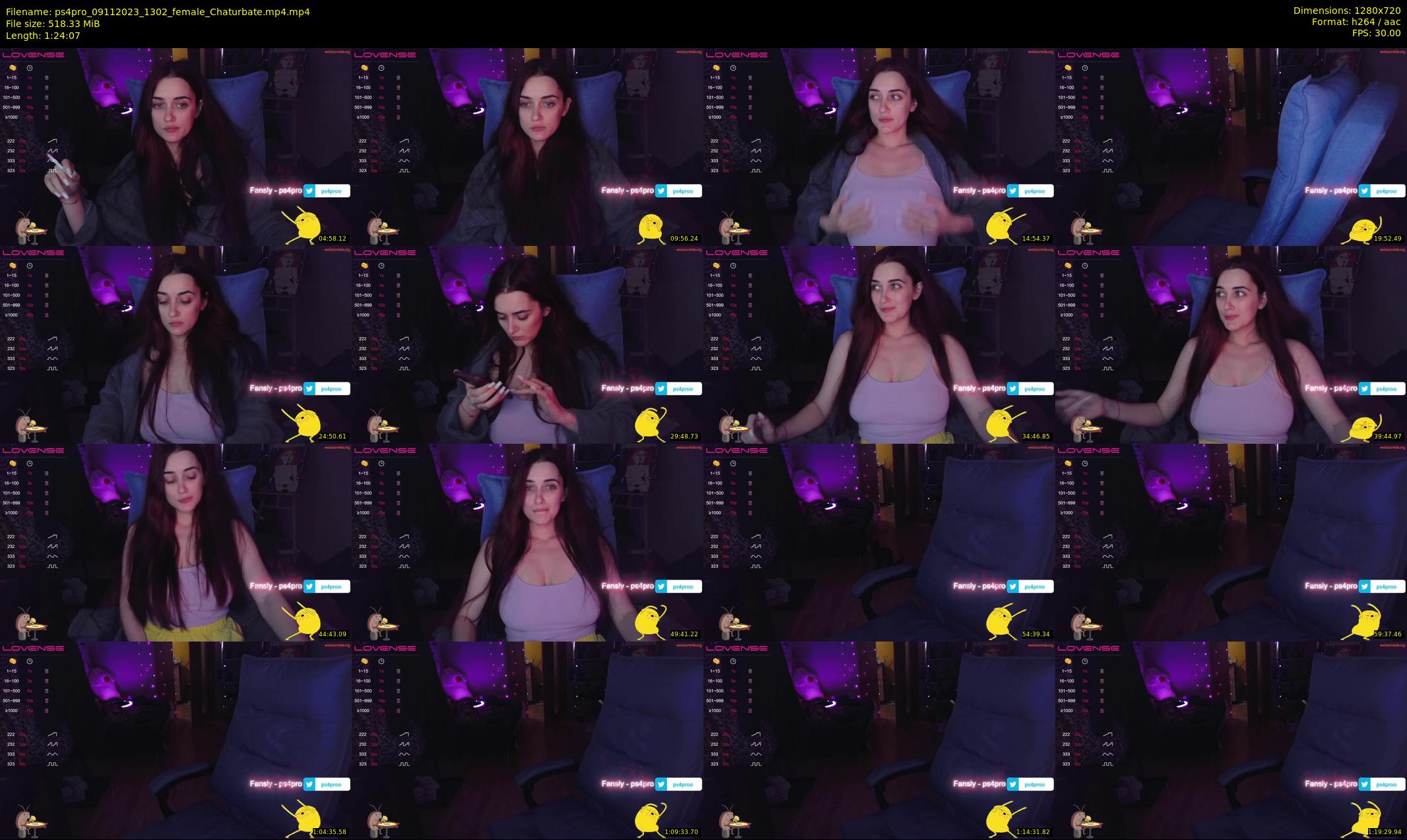 ps4pro — 85 minute Chaturbate female cam show recording, 720p, Nov 9, 2023