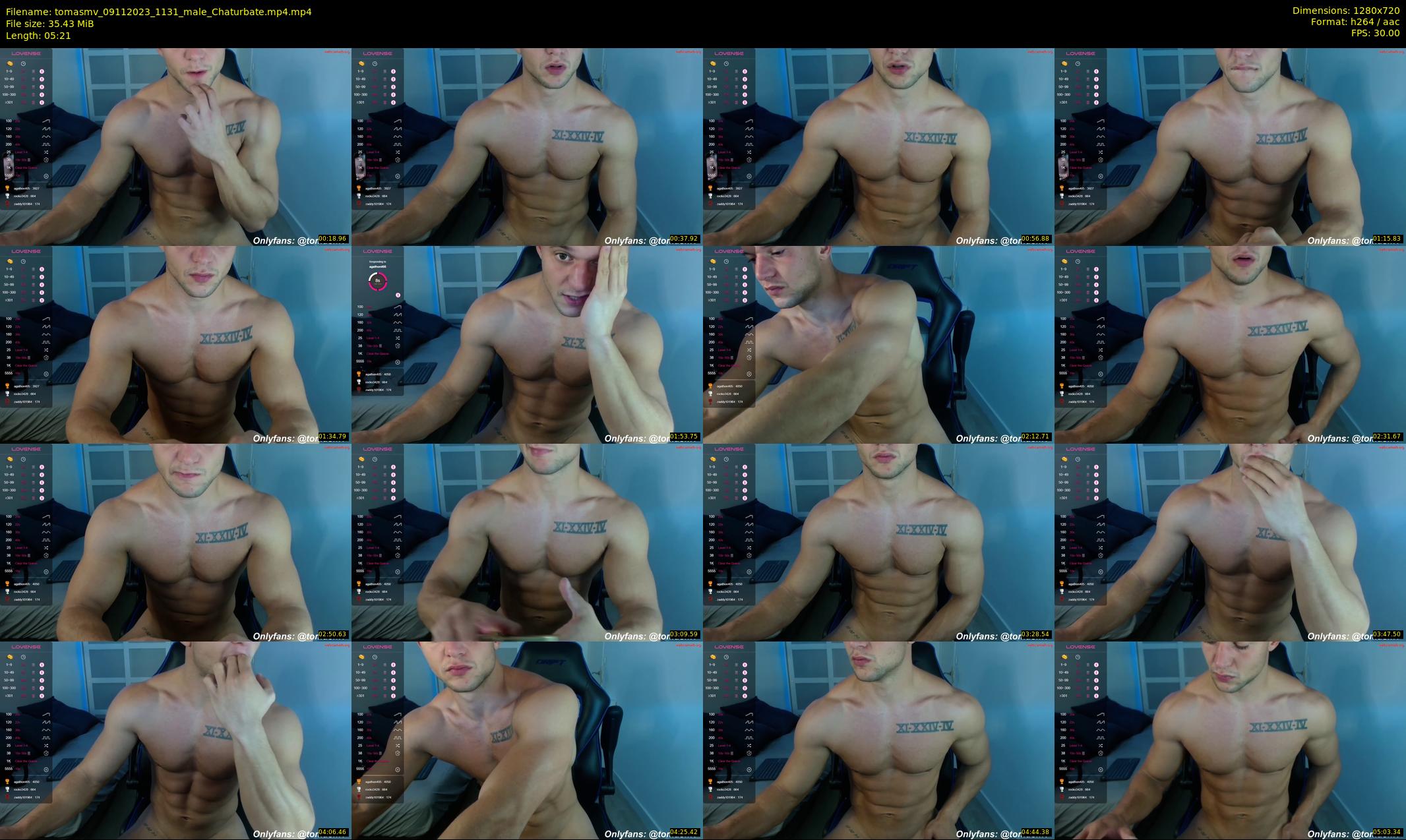 tomasmv — 6 minute Chaturbate male cam show recording, 720p, Nov 9, 2023