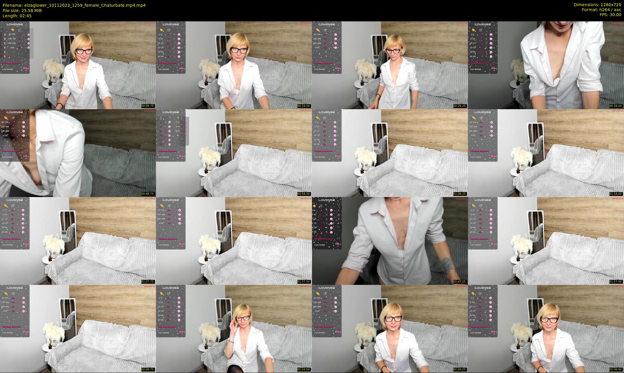 elzaglower — 3 minute Chaturbate female cam show recording, 720p, Nov 10, 2023