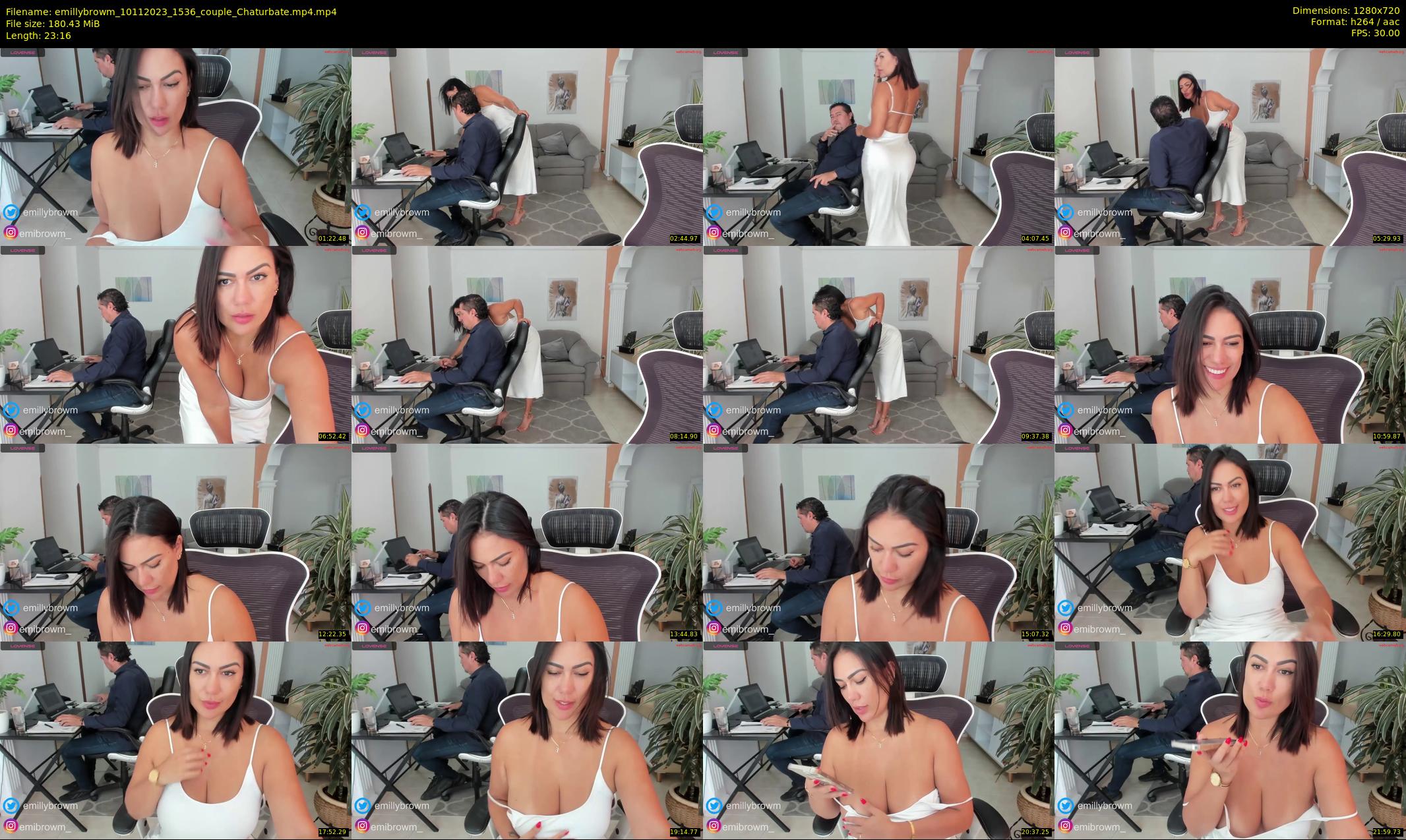 emillybrowm — 24 minute Chaturbate couple cam show recording, 720p, Nov 10, 2023