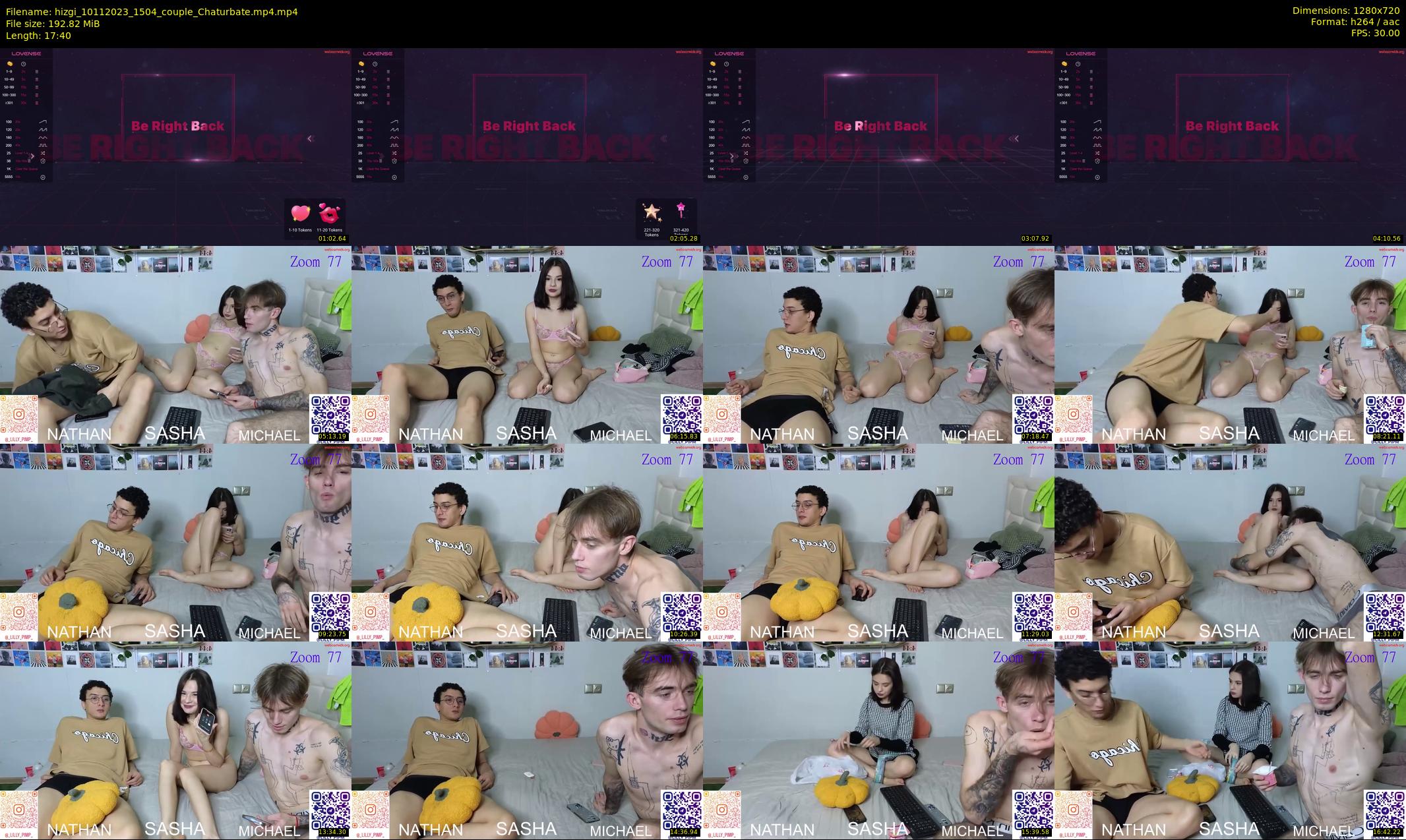 hizgi — 18 minute Chaturbate couple cam show recording, 720p, Nov 10, 2023