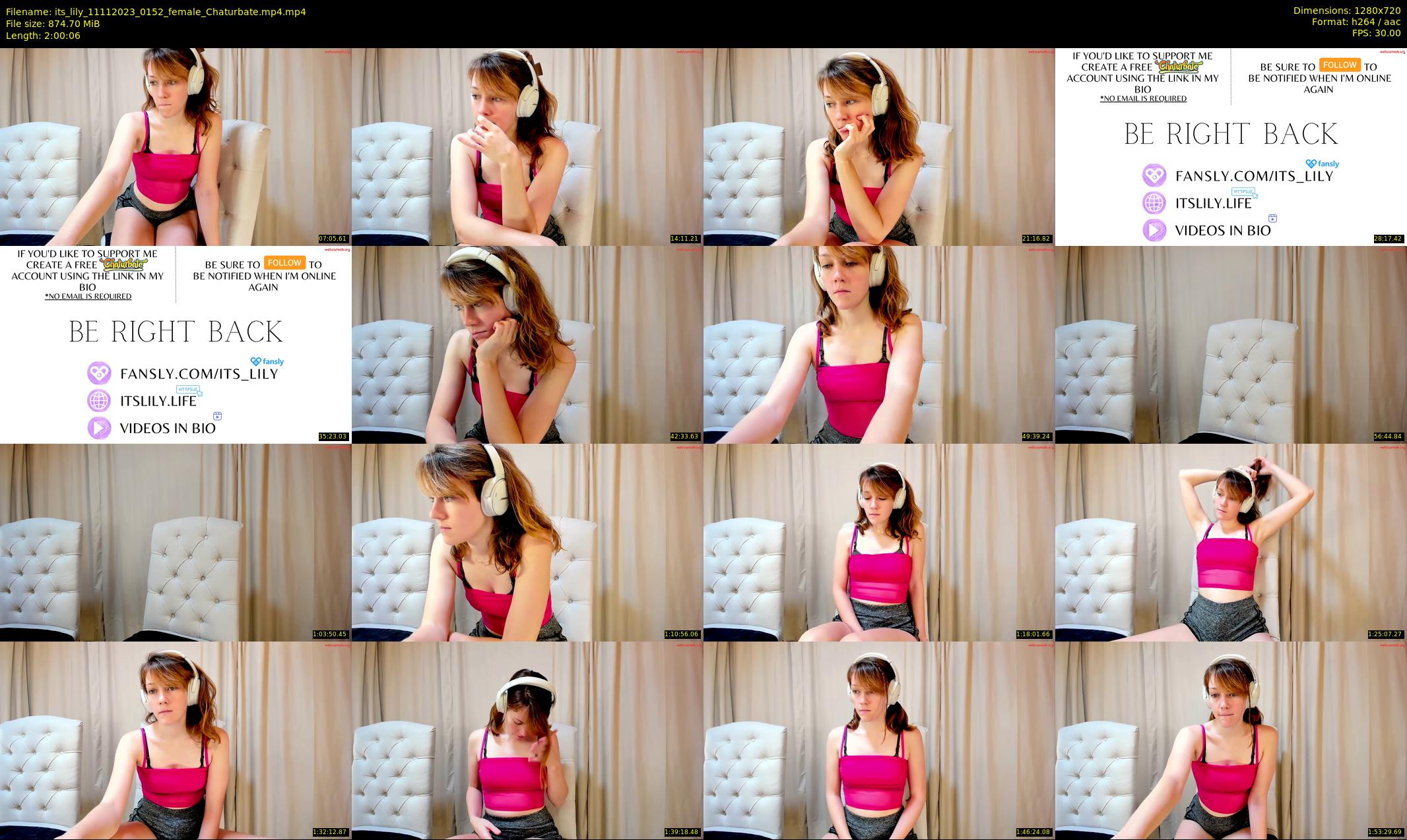 its_lily — 121 minute Chaturbate female cam show recording, 720p, Nov 11, 2023