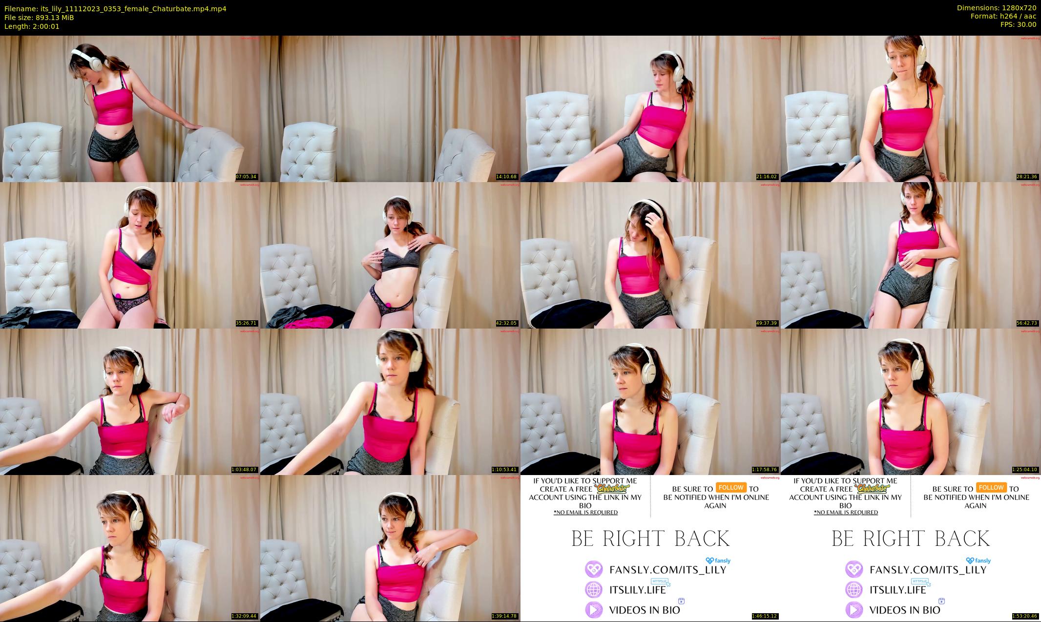 its_lily — 121 minute Chaturbate female cam show recording, 720p, Nov 11, 2023