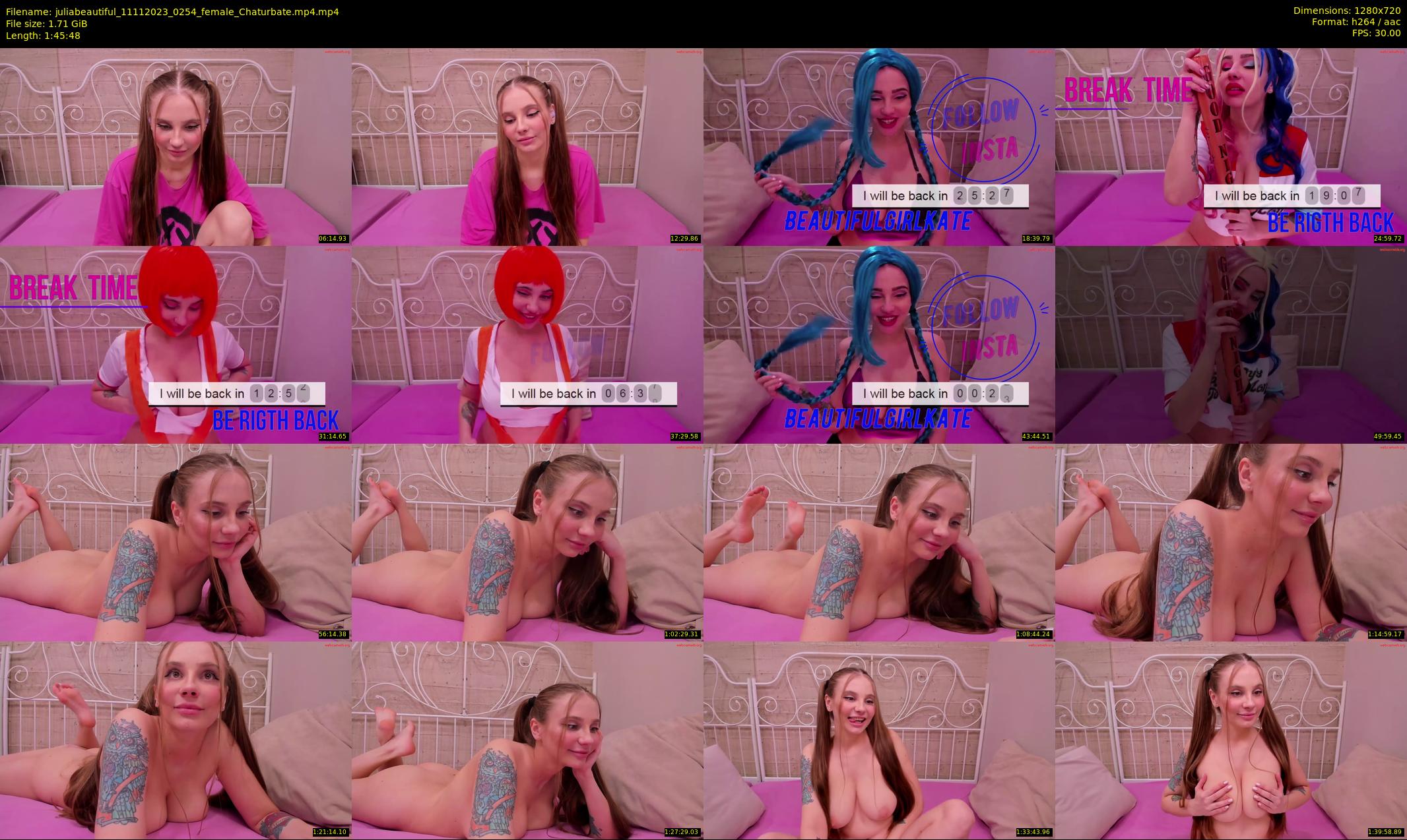 juliabeautiful — 106 minute Chaturbate female cam show recording, 720p, Nov 11, 2023