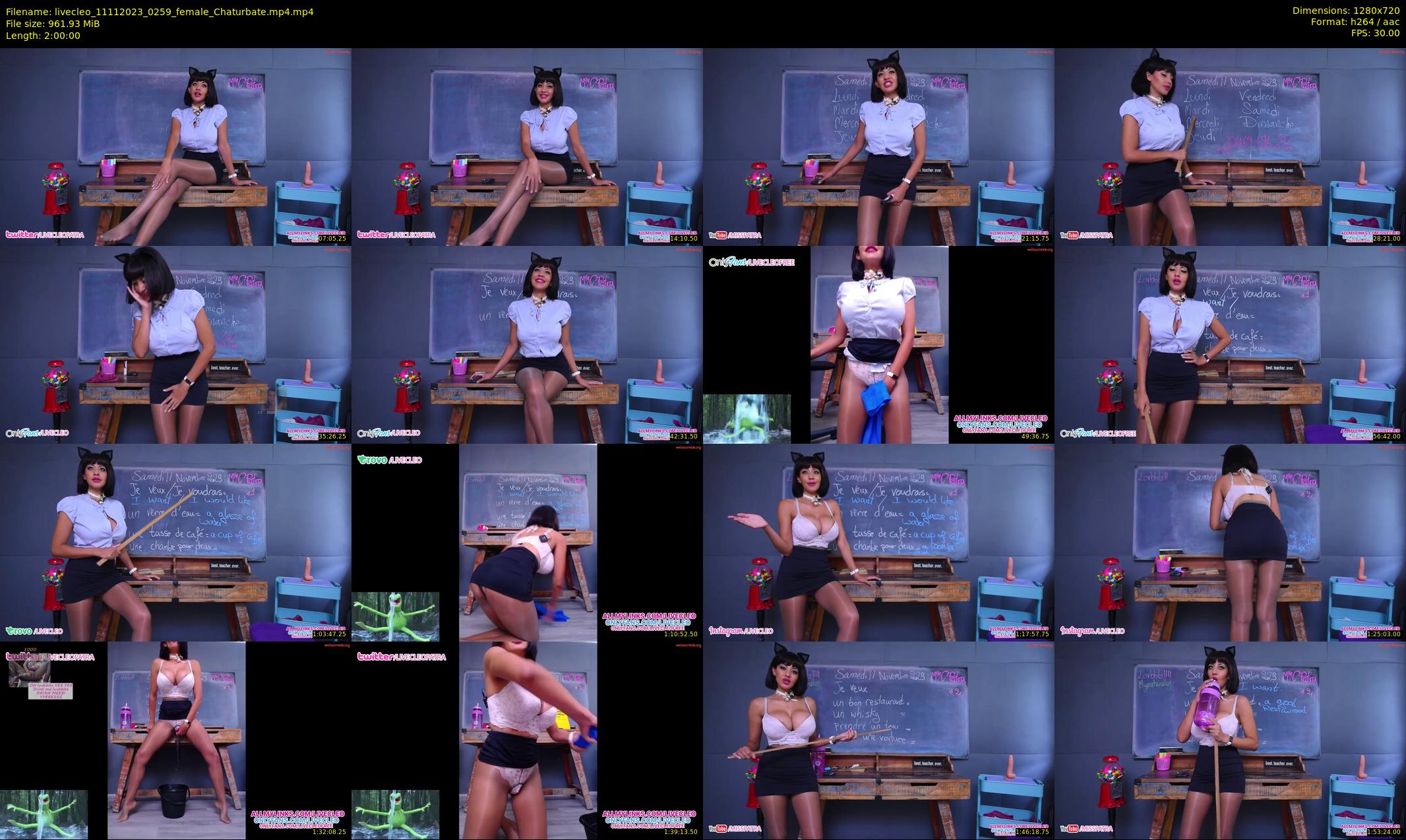livecleo — 120 minute Chaturbate female cam show recording, 720p, Nov 11, 2023