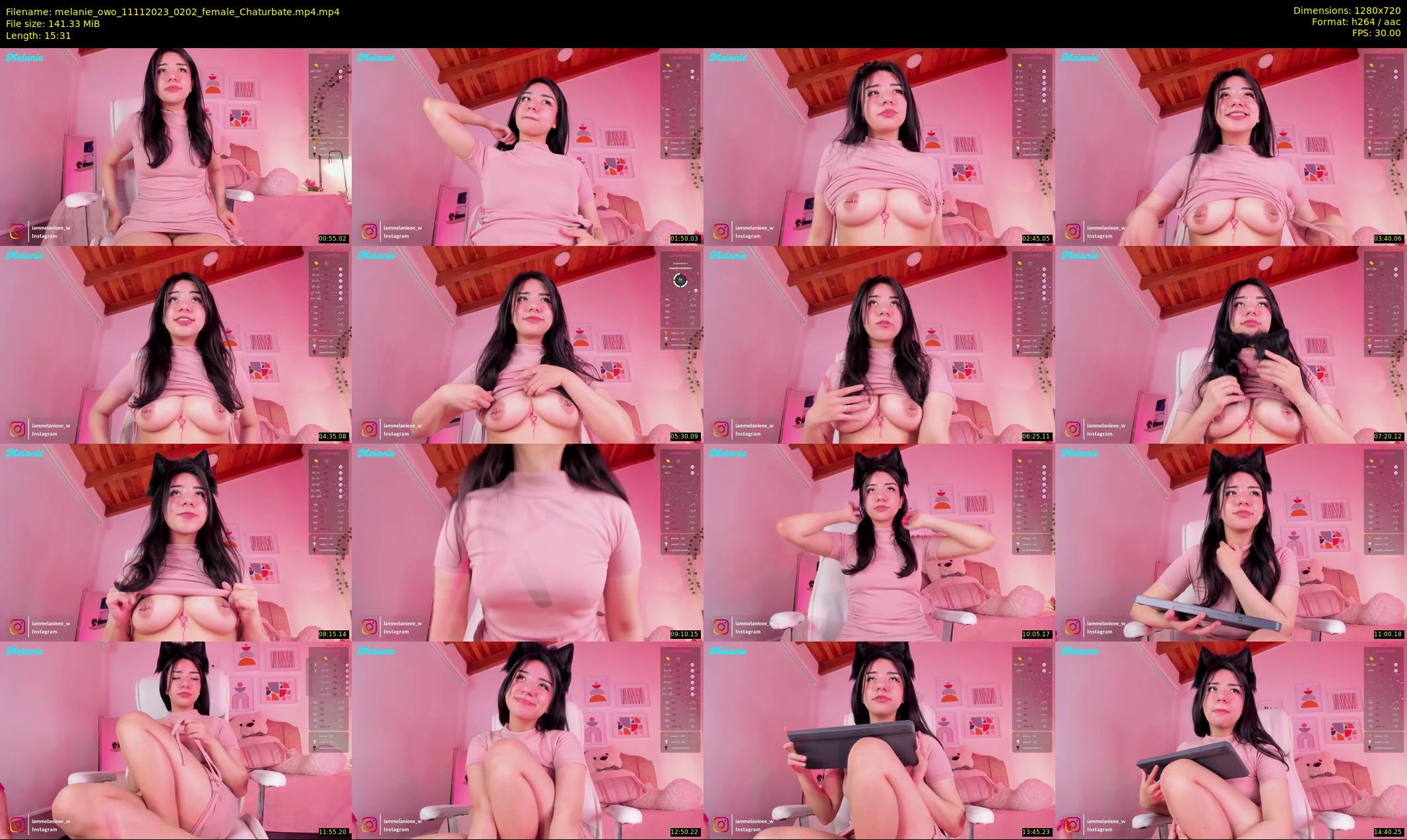 melanie_owo — 16 minute Chaturbate female cam show recording, 720p, Nov 11, 2023