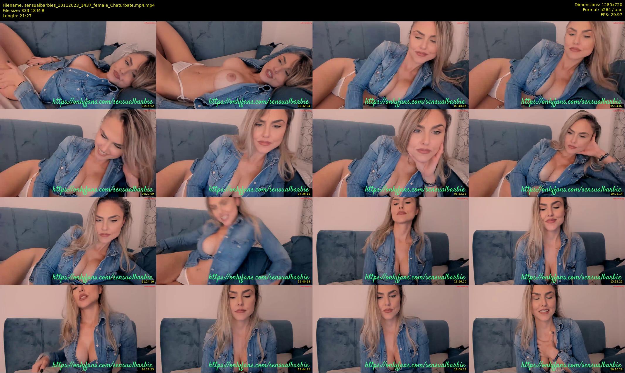 sensualbarbies — 22 minute Chaturbate female cam show recording, 720p, Nov 10, 2023