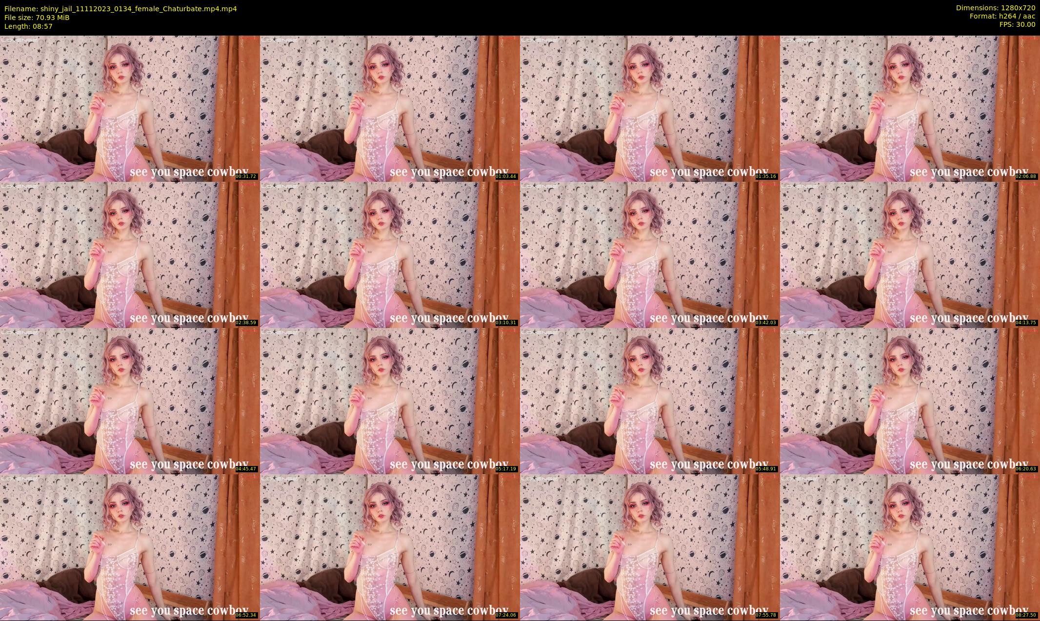 shiny_jail — 9 minute Chaturbate female cam show recording, 720p, Nov 11, 2023