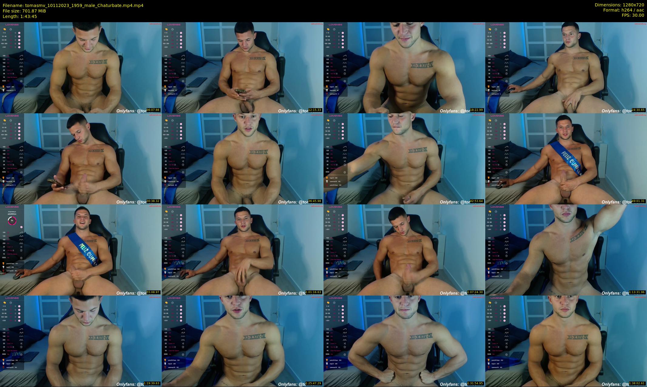 tomasmv — 104 minute Chaturbate male cam show recording, 720p, Nov 10, 2023
