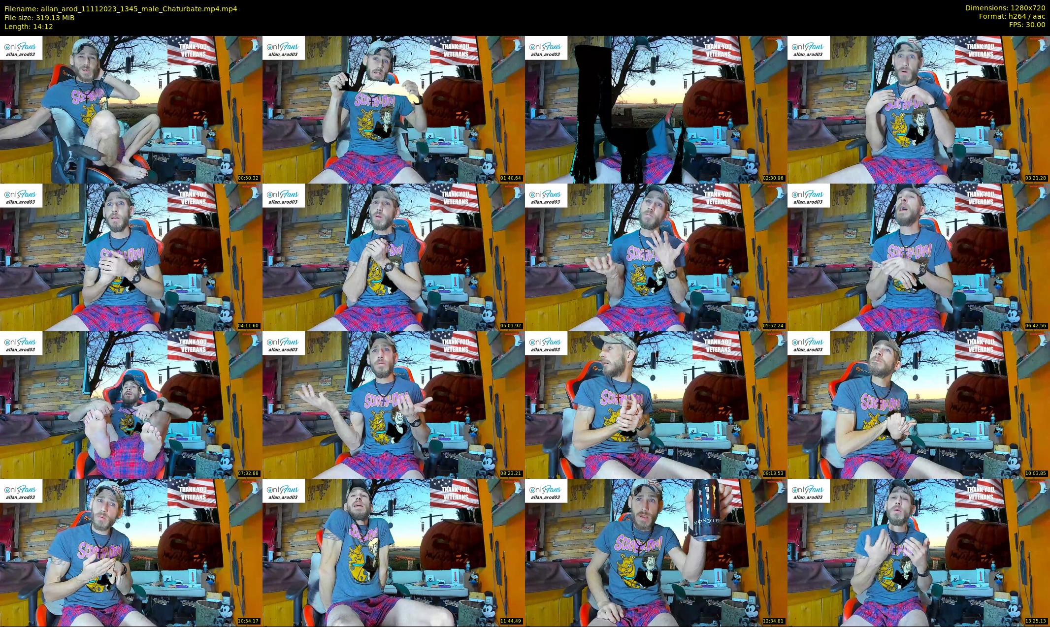 allan_arod — 15 minute Chaturbate male cam show recording, 720p, Nov 11, 2023