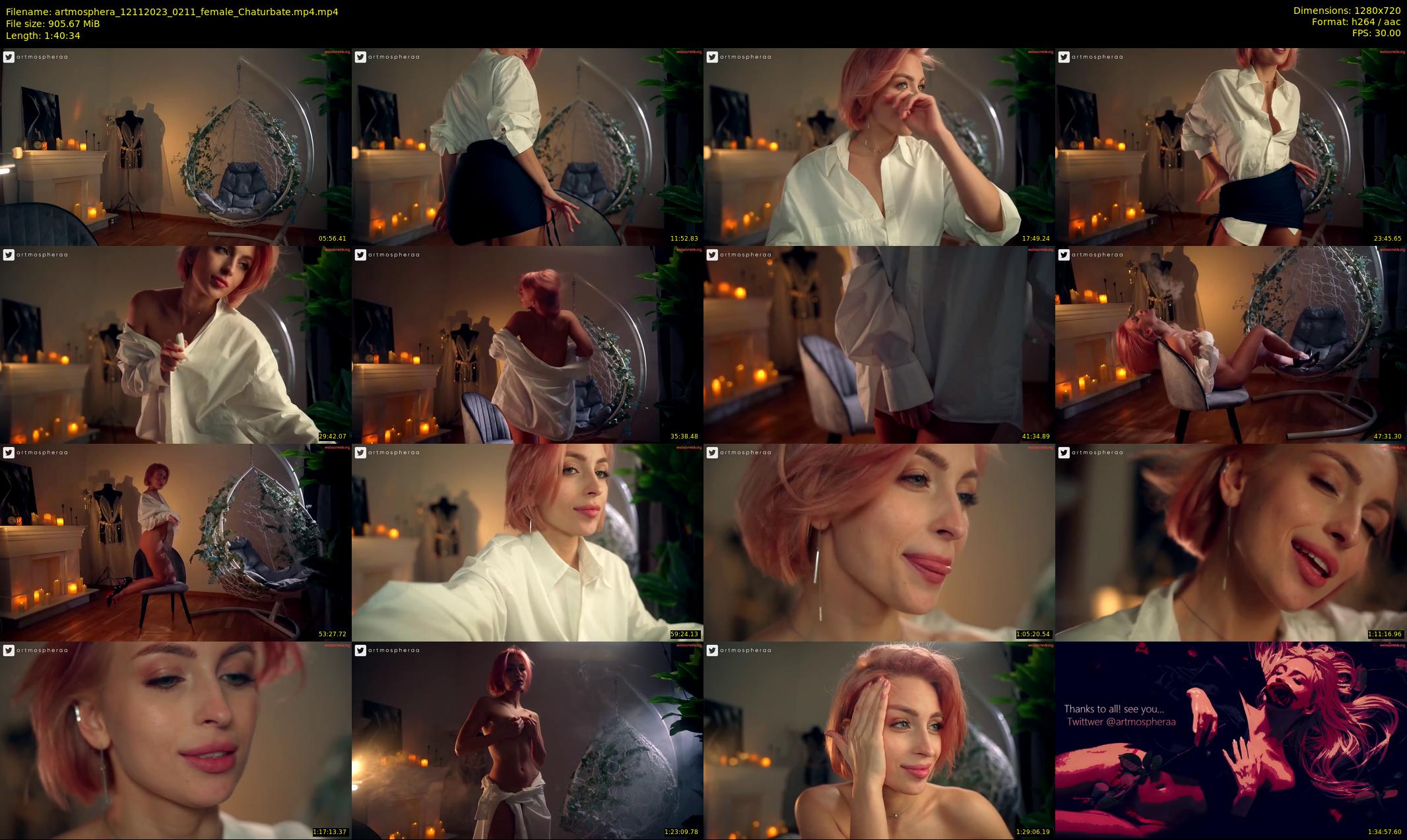 artmosphera — 101 minute Chaturbate female cam show recording, 720p, Nov 12, 2023
