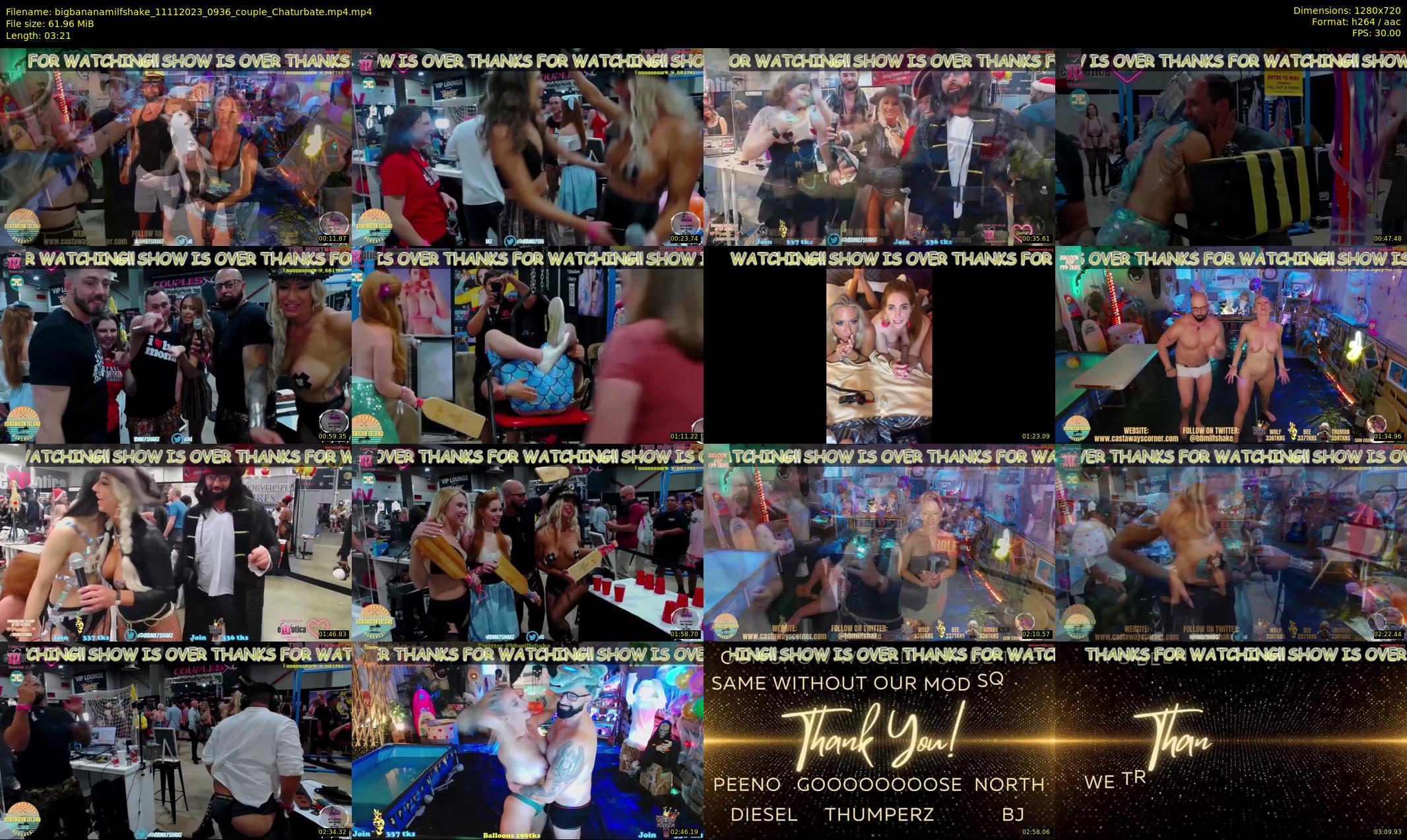 bigbananamilfshake — 4 minute Chaturbate couple cam show recording, 720p, Nov 11, 2023