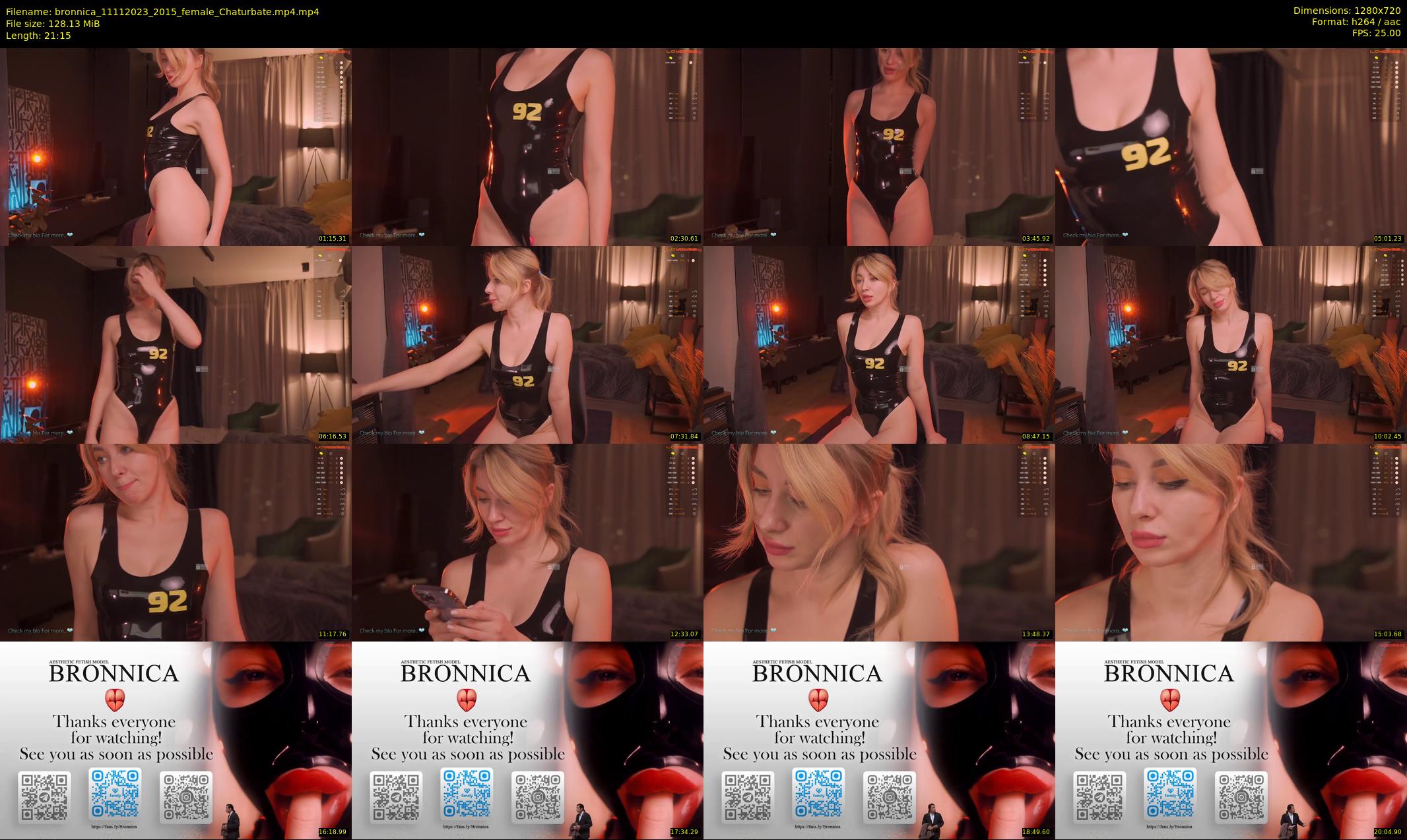 bronnica — 22 minute Chaturbate female cam show recording, 720p, Nov 11, 2023