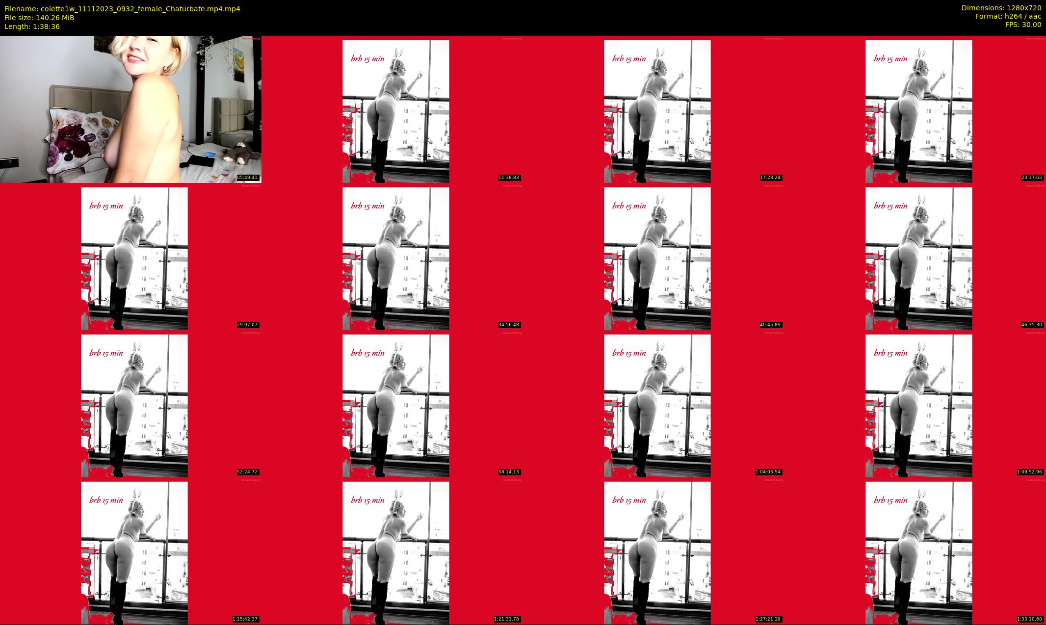 colette1w — 99 minute Chaturbate female cam show recording, 720p, Nov 11, 2023