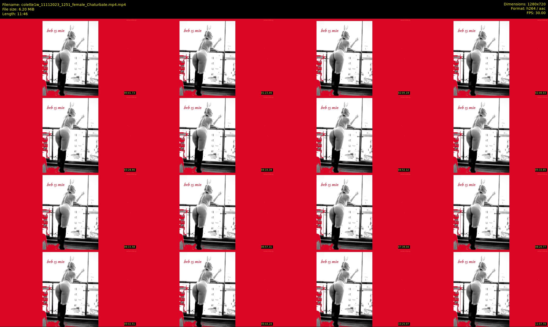 colette1w — 12 minute Chaturbate female cam show recording, 720p, Nov 11, 2023
